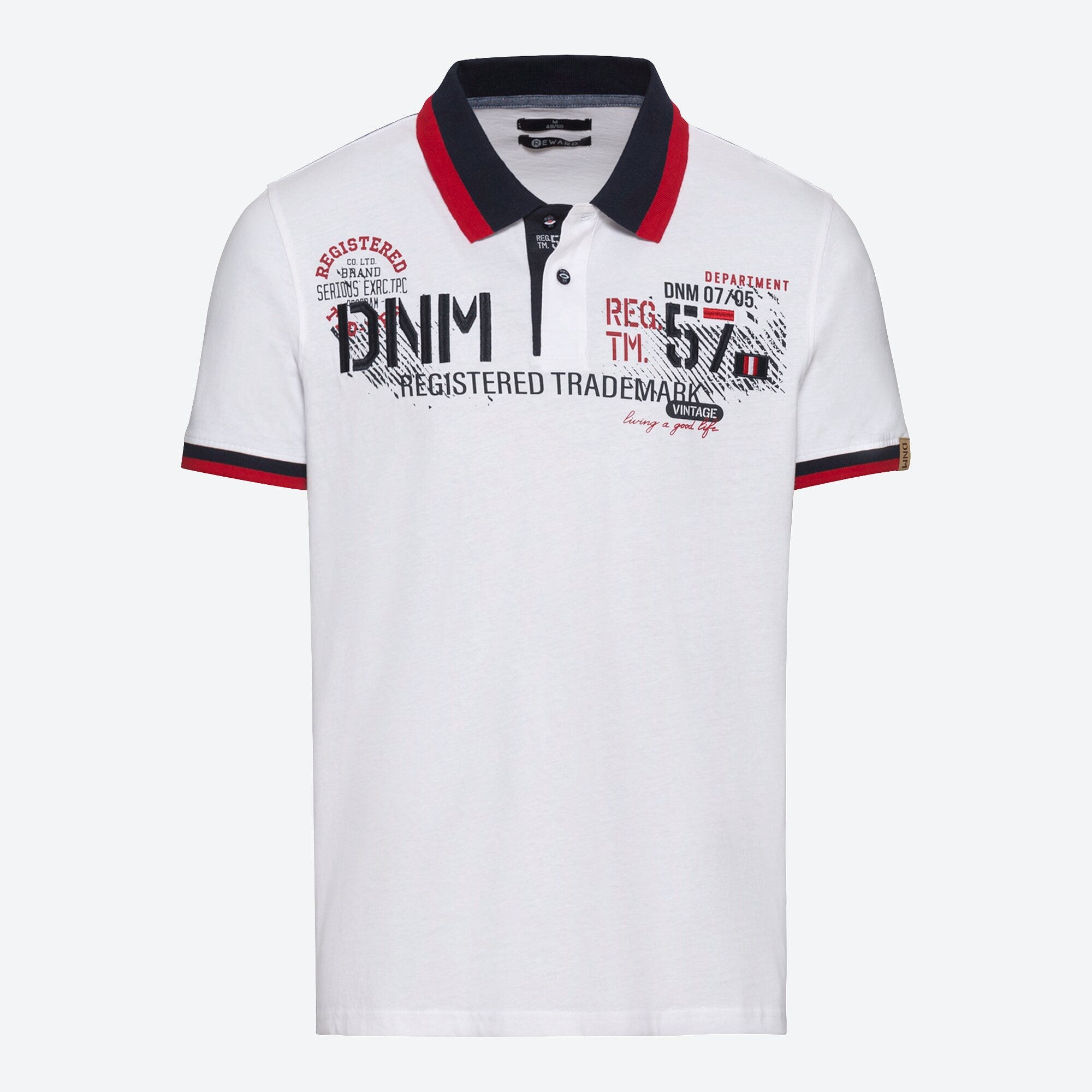 Herren-Poloshirt mit Kontrast-Streifen