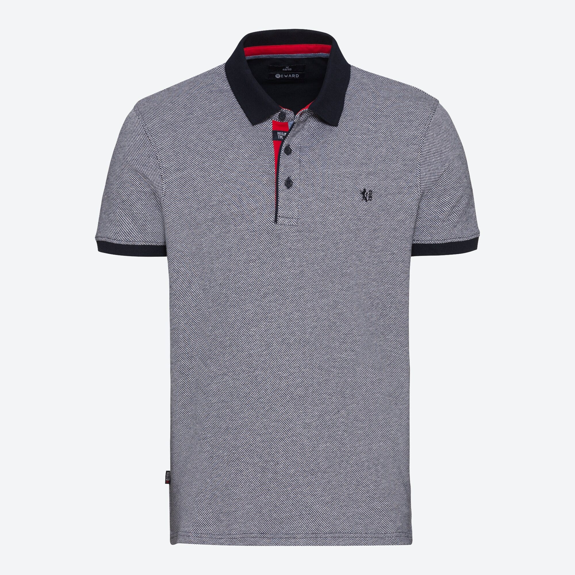 Herren-Poloshirt in Melange-Optik