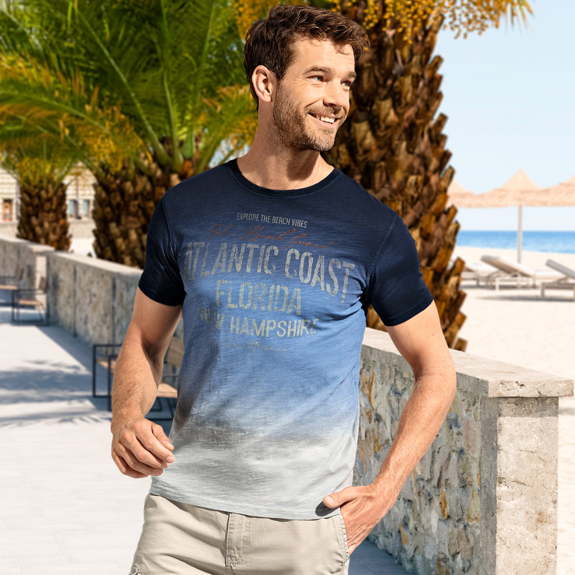 Herren-T-Shirt mit Farbverlauf