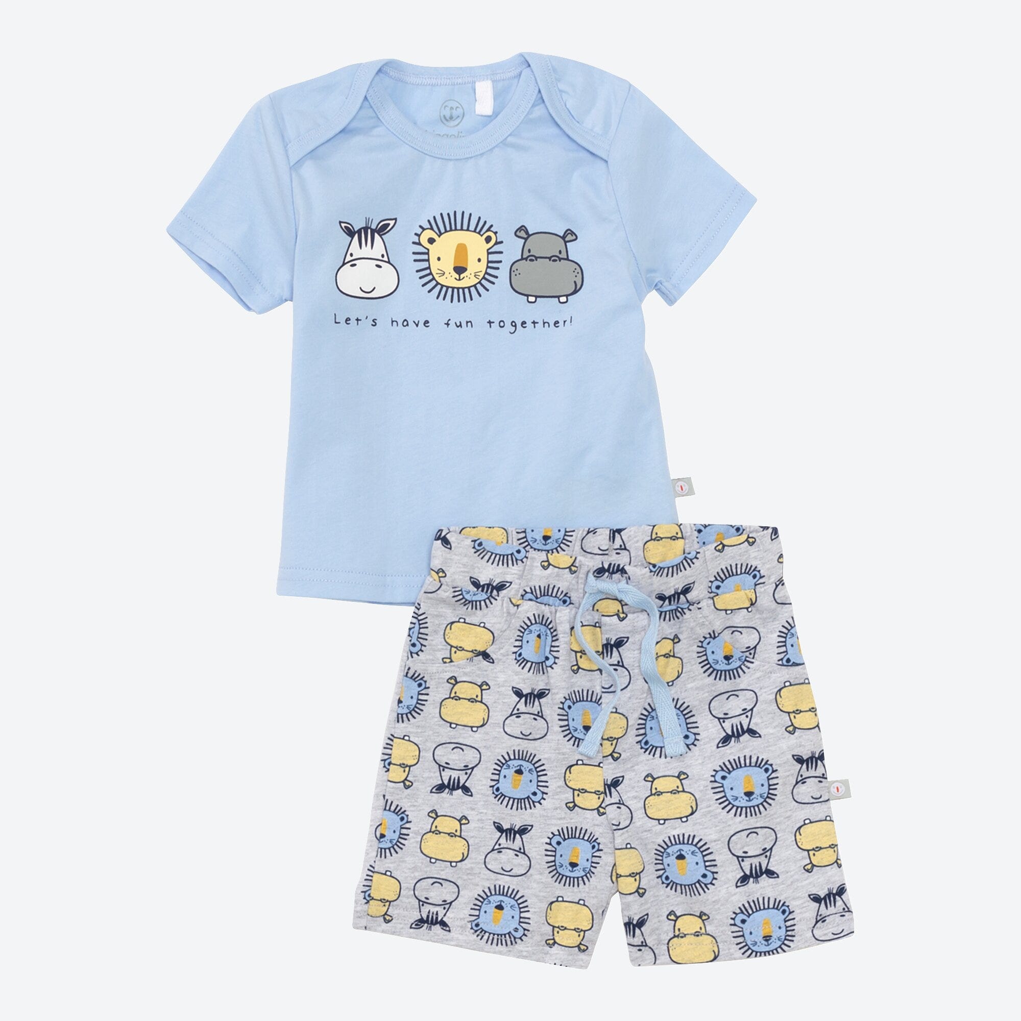 Baby-Jungen-Set mit Tier-Muster, 2-teilig