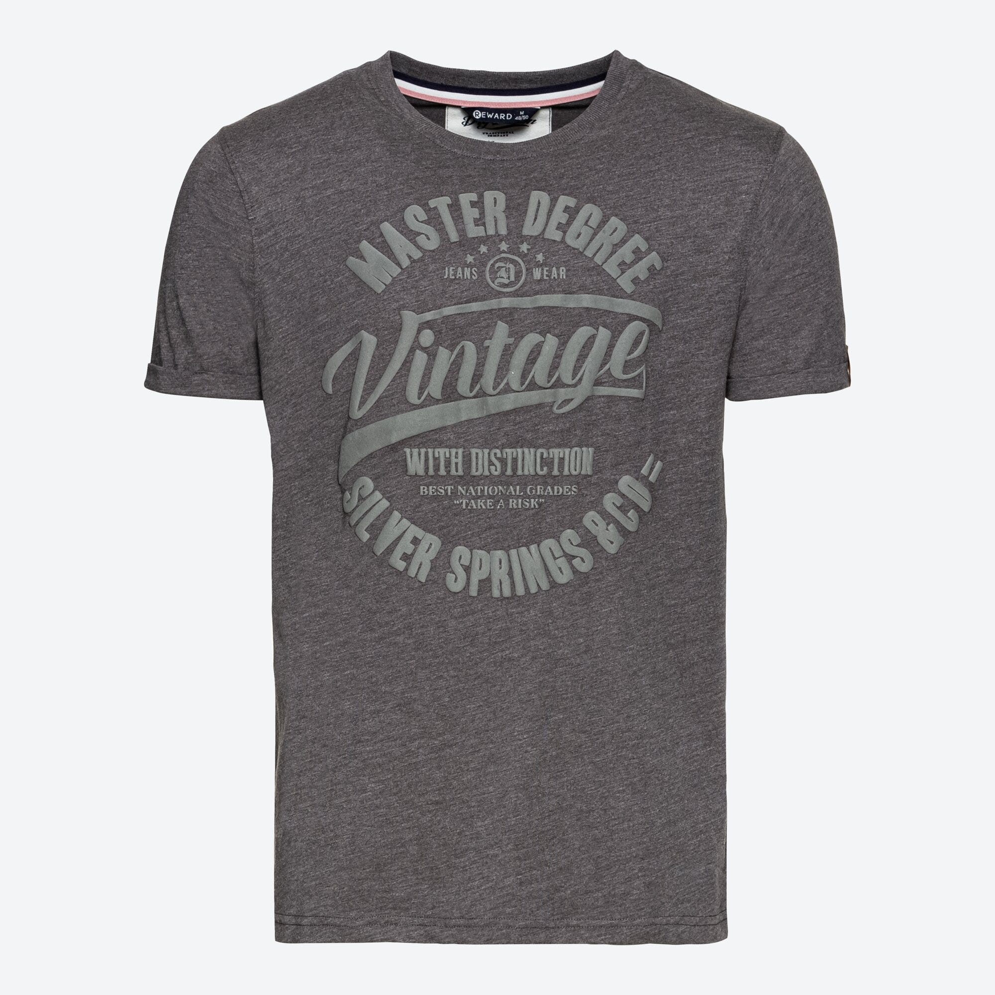 Herren-T-Shirt in Melange-Optik
