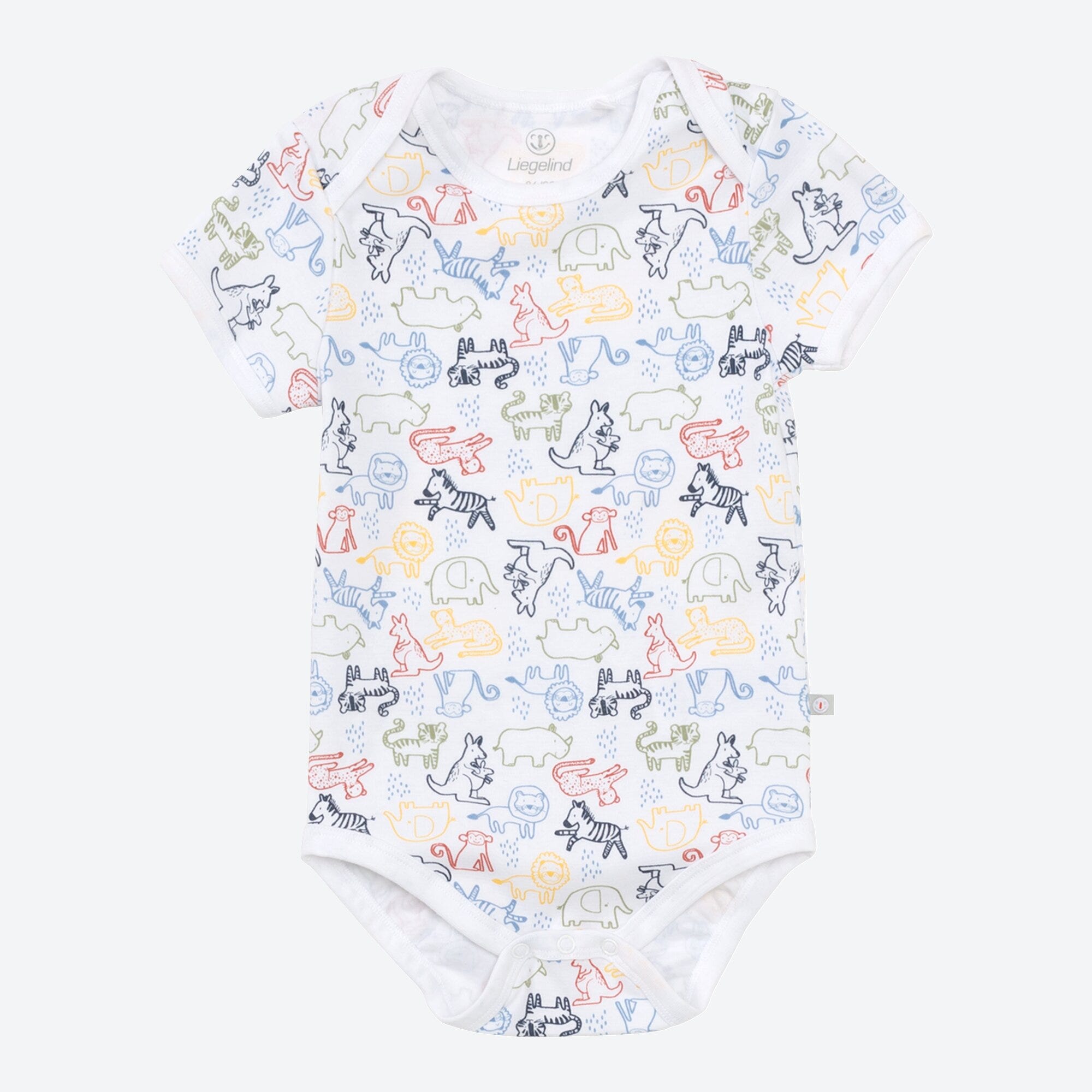 Baby-Jungen-Body mit Zoo-Muster