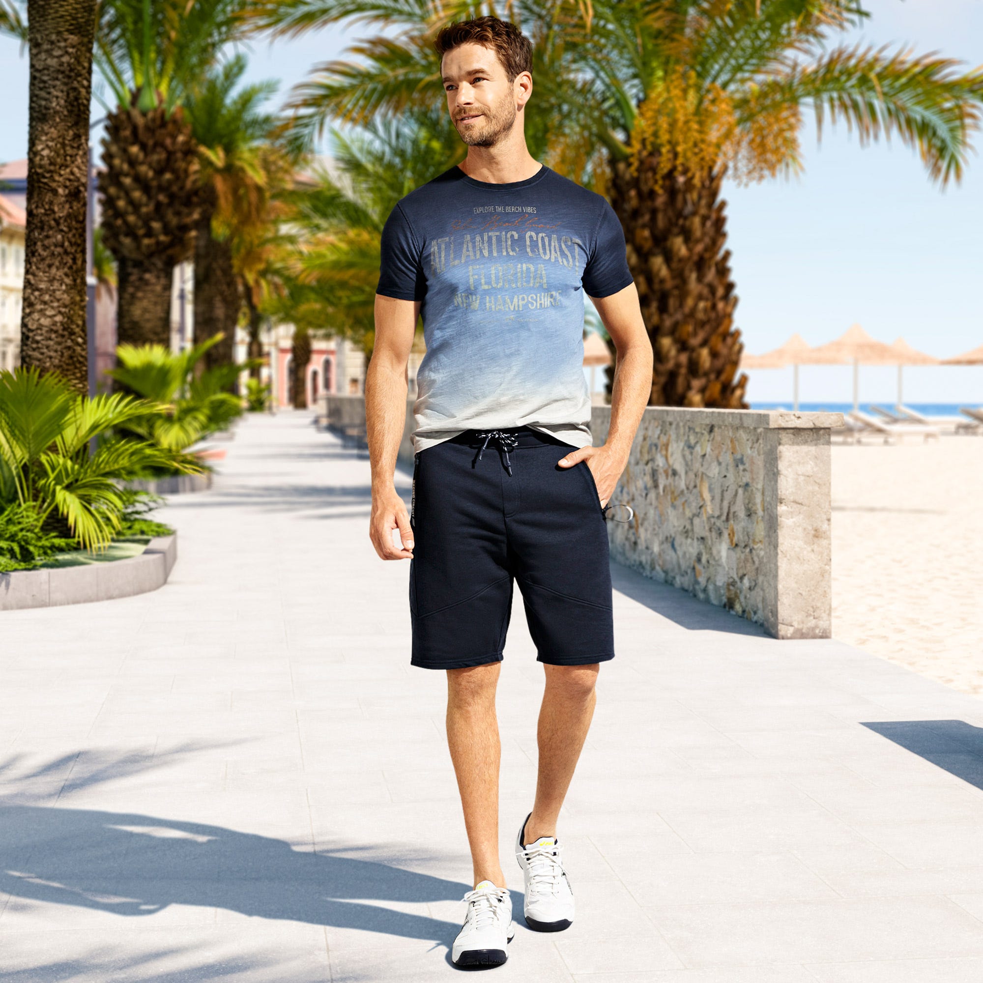 Herren-Bermudas mit 2 Reißverschluss-Taschen