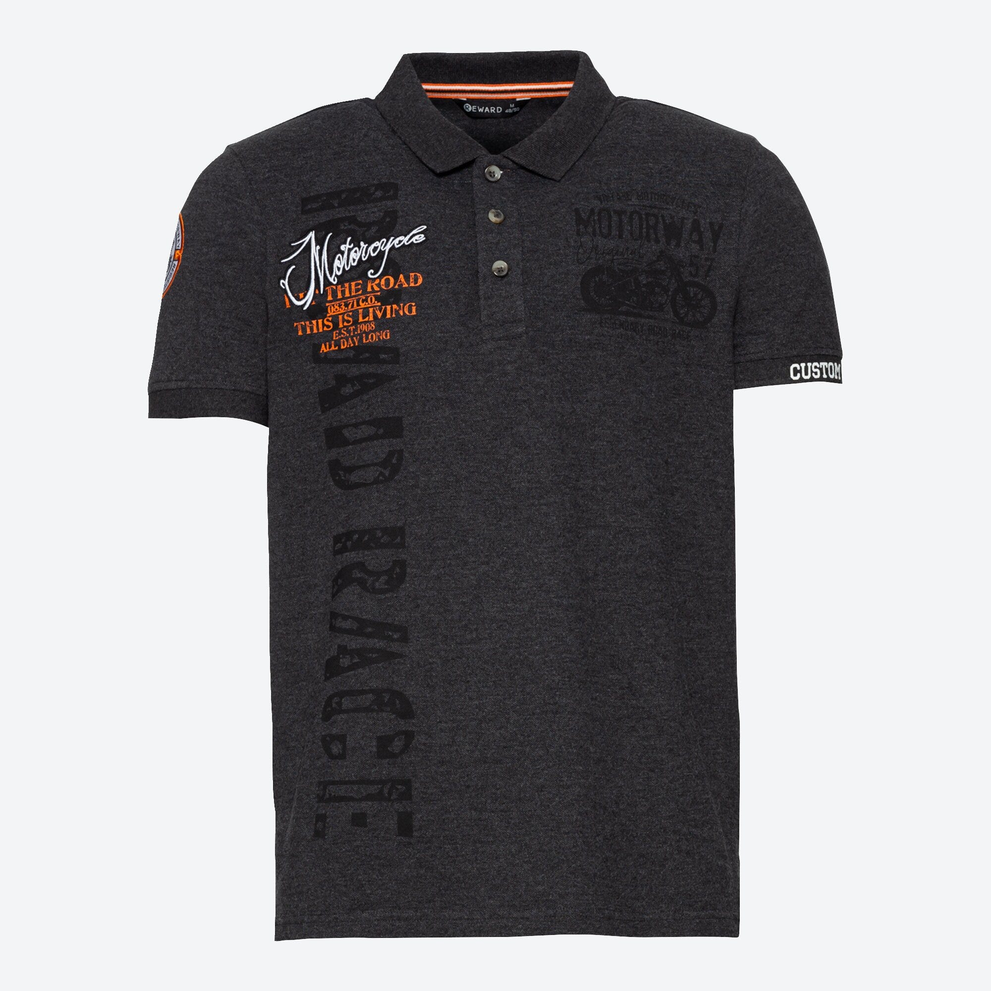 Herren-Poloshirt mit Frontaufdruck