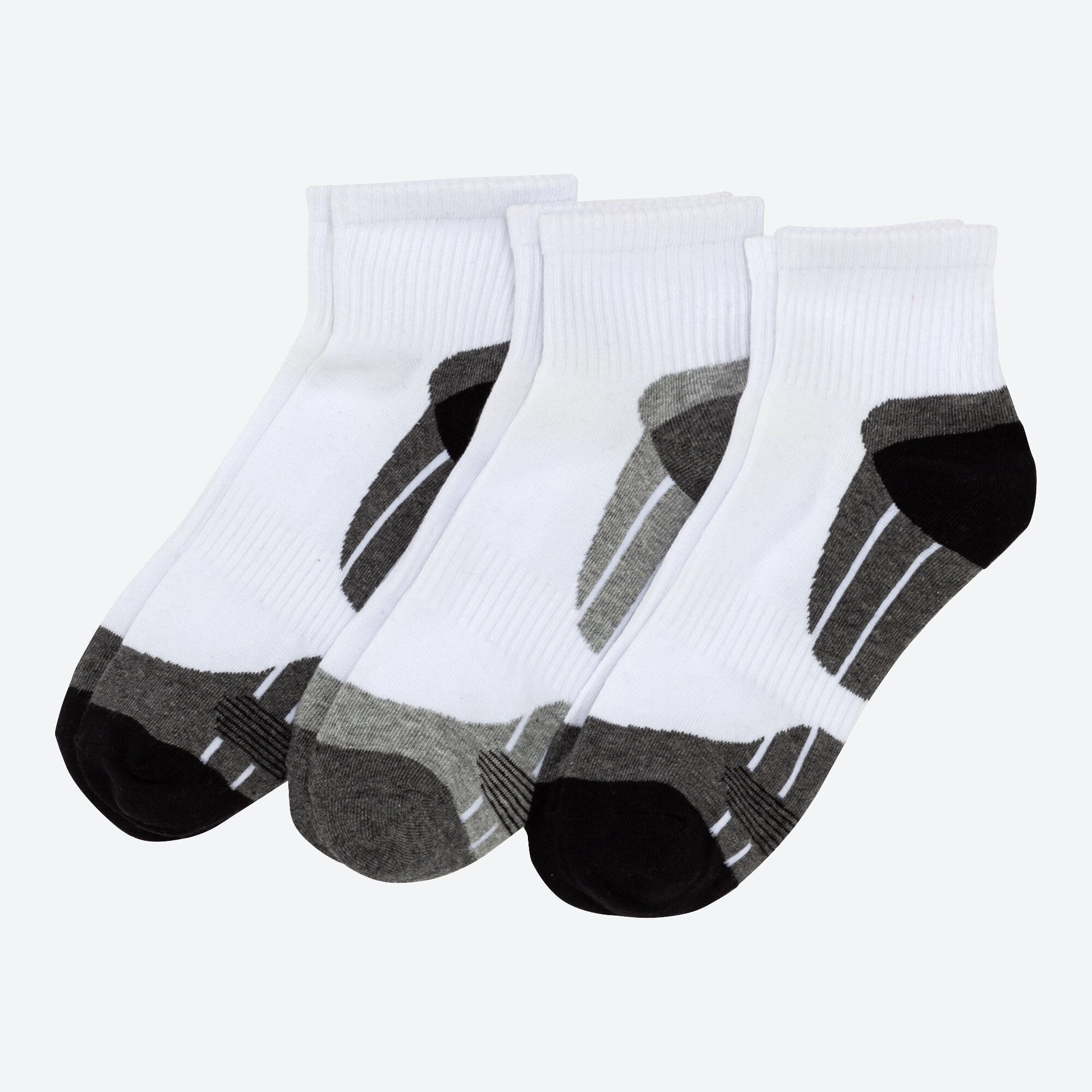 Herren-Sport-Sneaker-Socken mit Kurzschaft, 3er-Pack