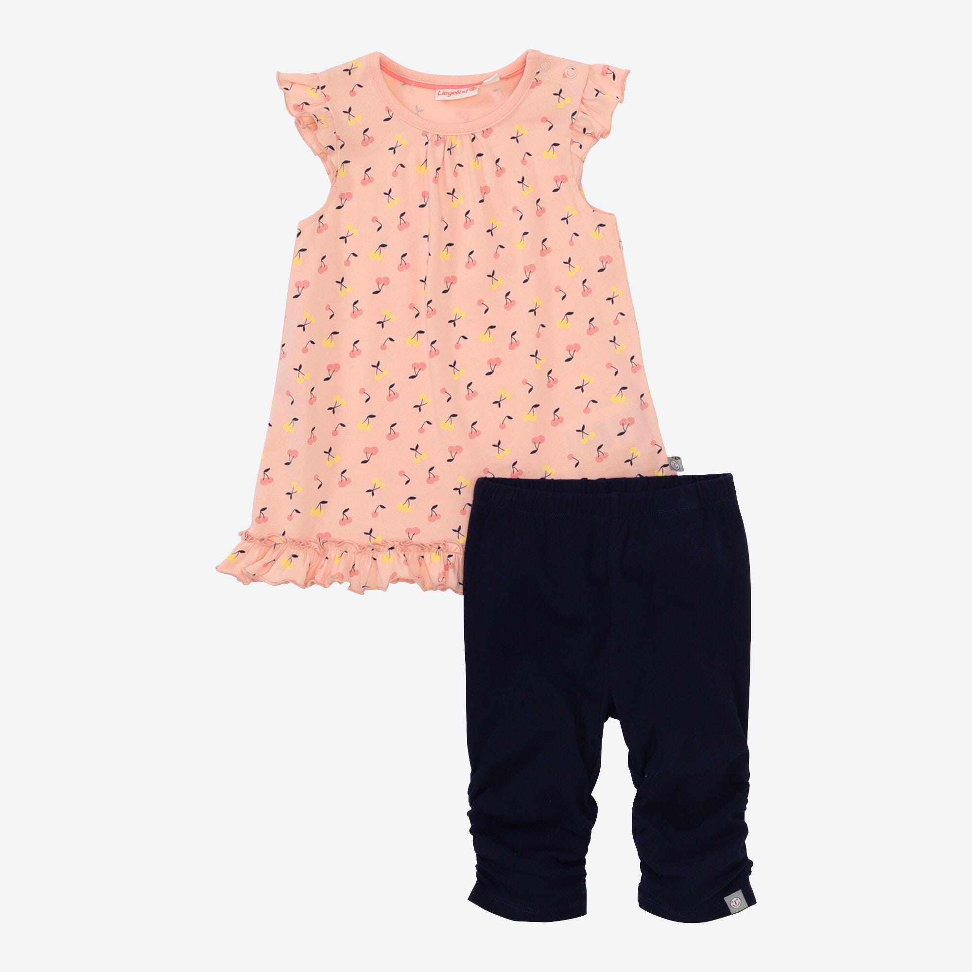 Baby-Mädchen-Set mit Kirsch-Muster, 2-teilig