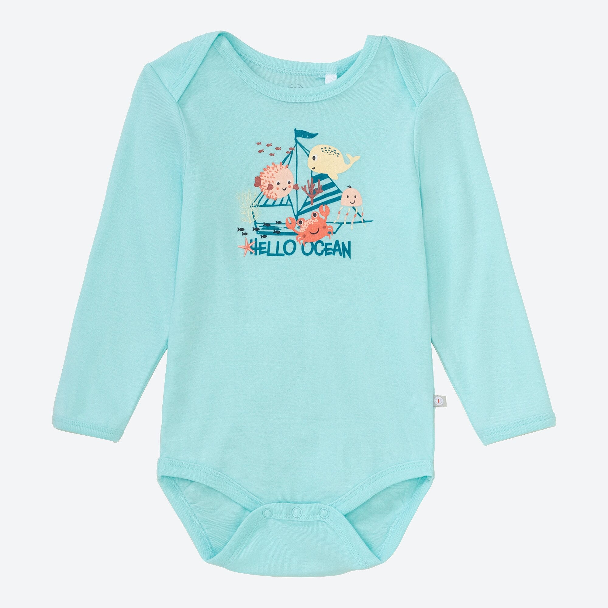 Baby-Jungen-Body mit Meeres-Motiv