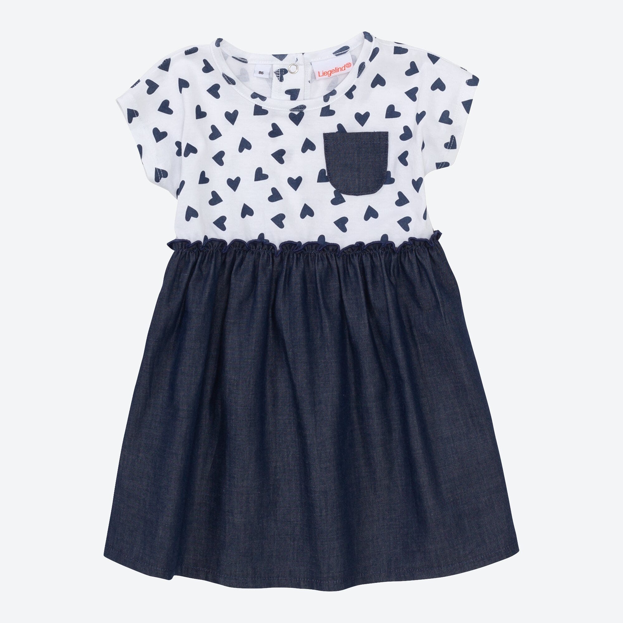 Baby-Mädchen-Kleid mit Denim-Rock