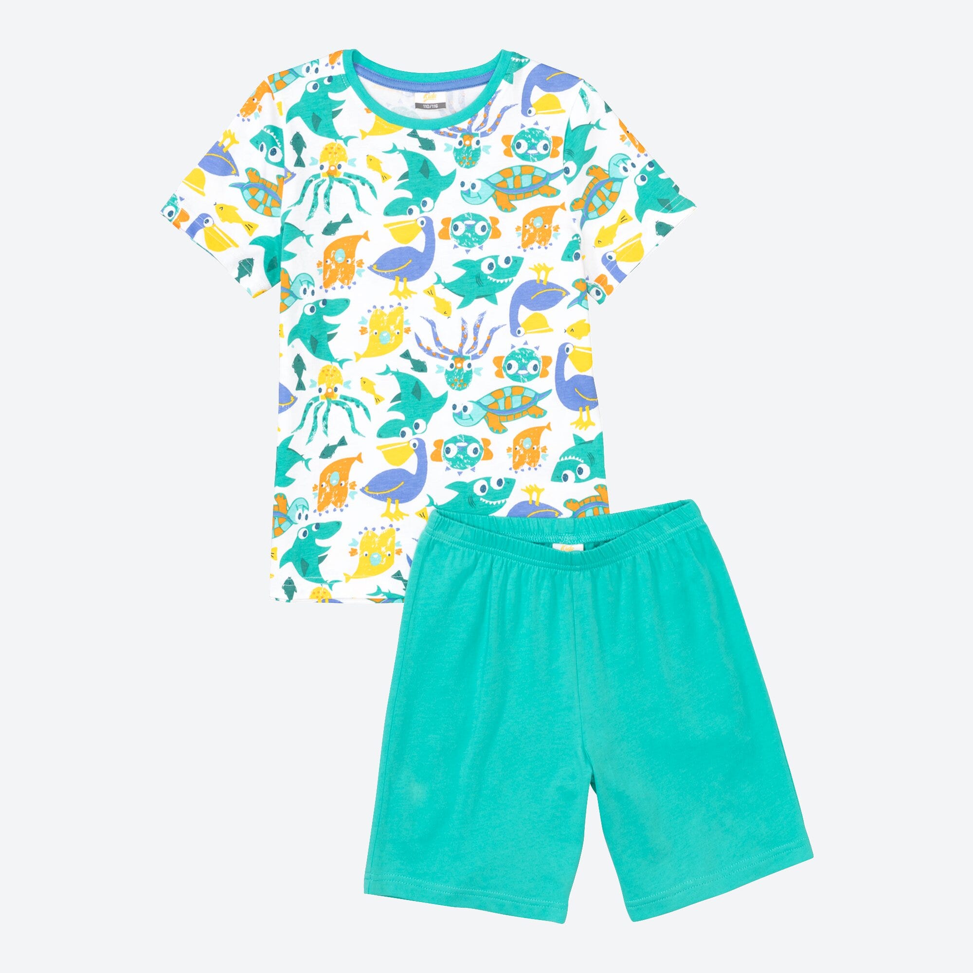 Jungen-Shorty mit Meerestieren, 2-teilig