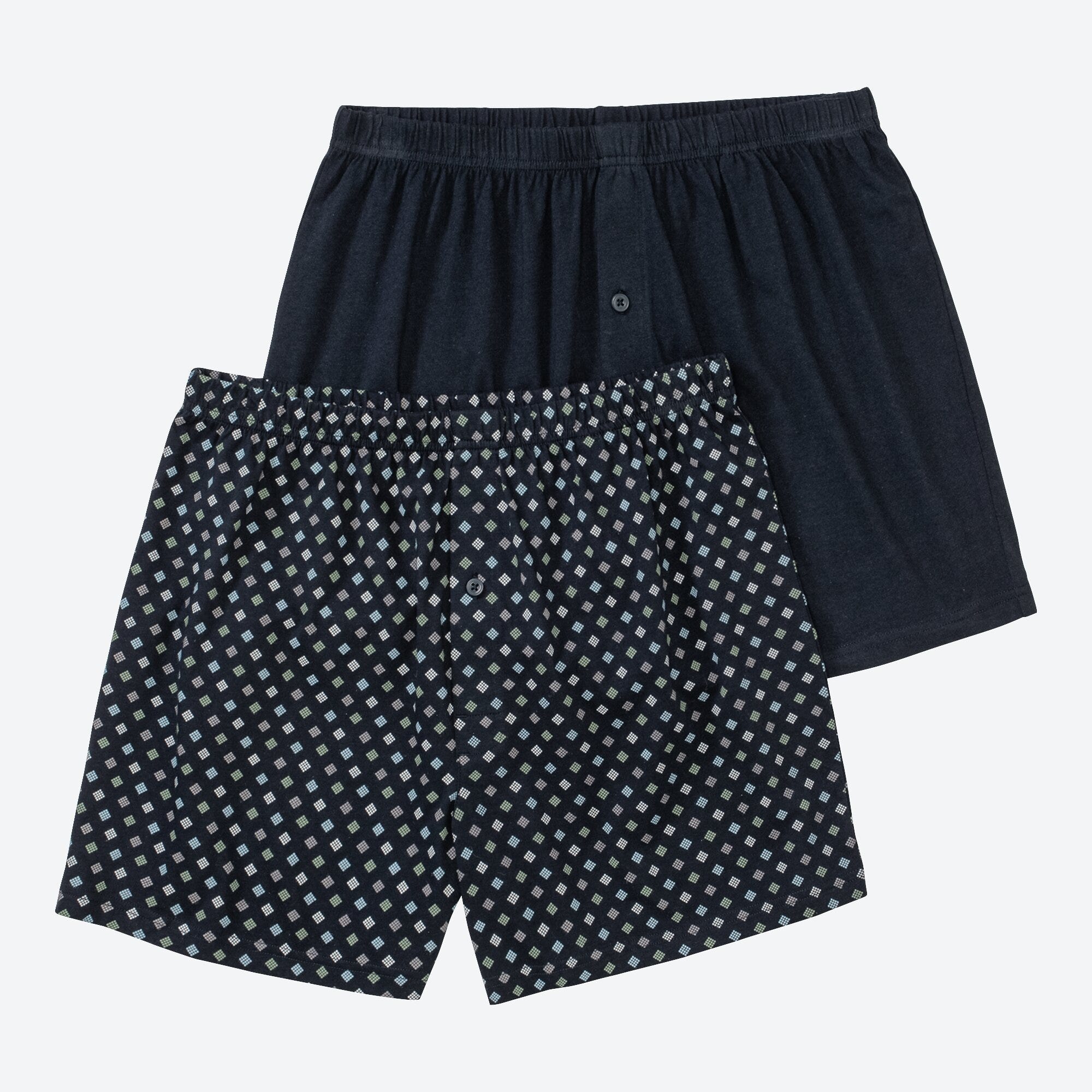Herren-Boxershorts mit Rautenmuster, 2er-Pack