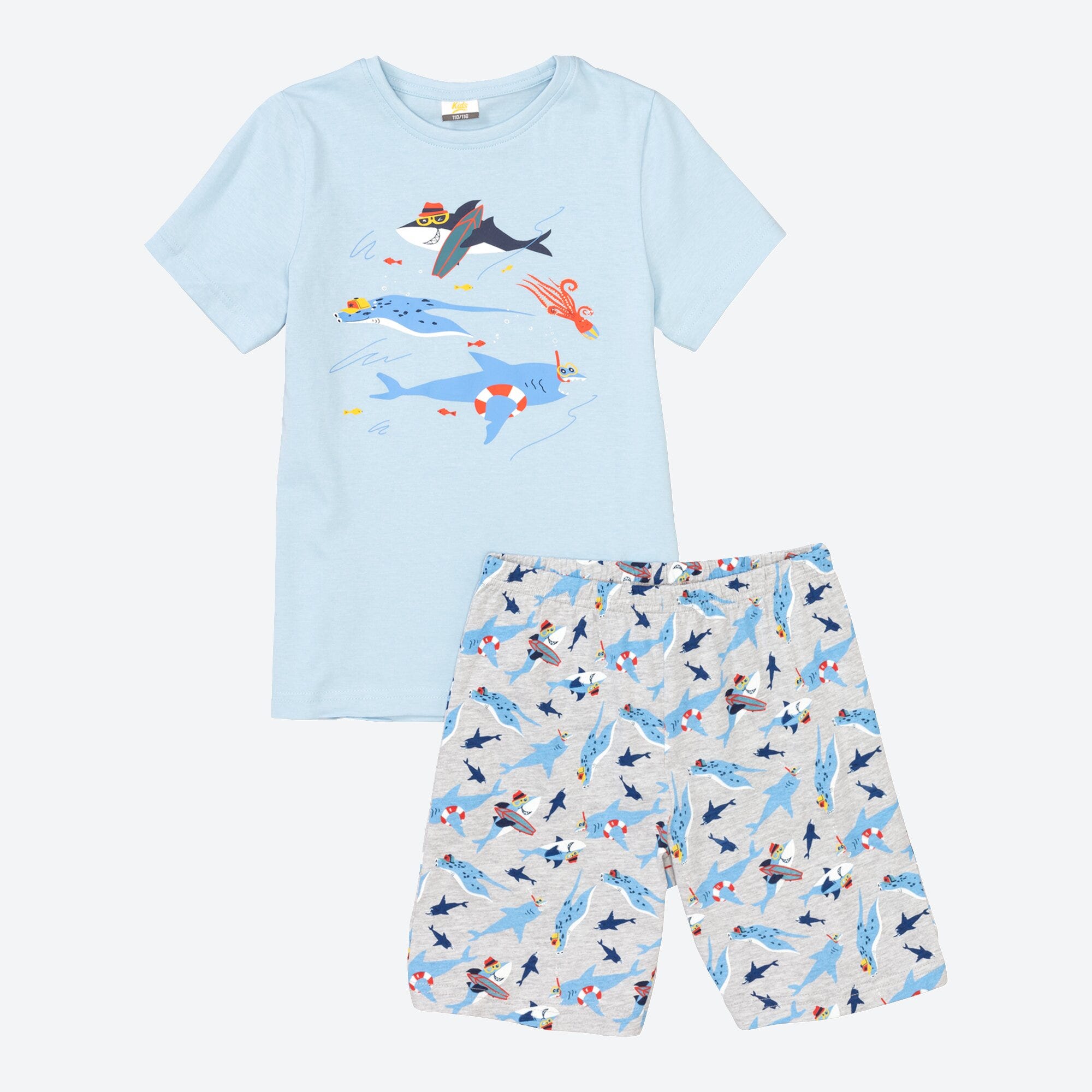Jungen-Shorty mit tollem Frontaufdruck, 2-teilig