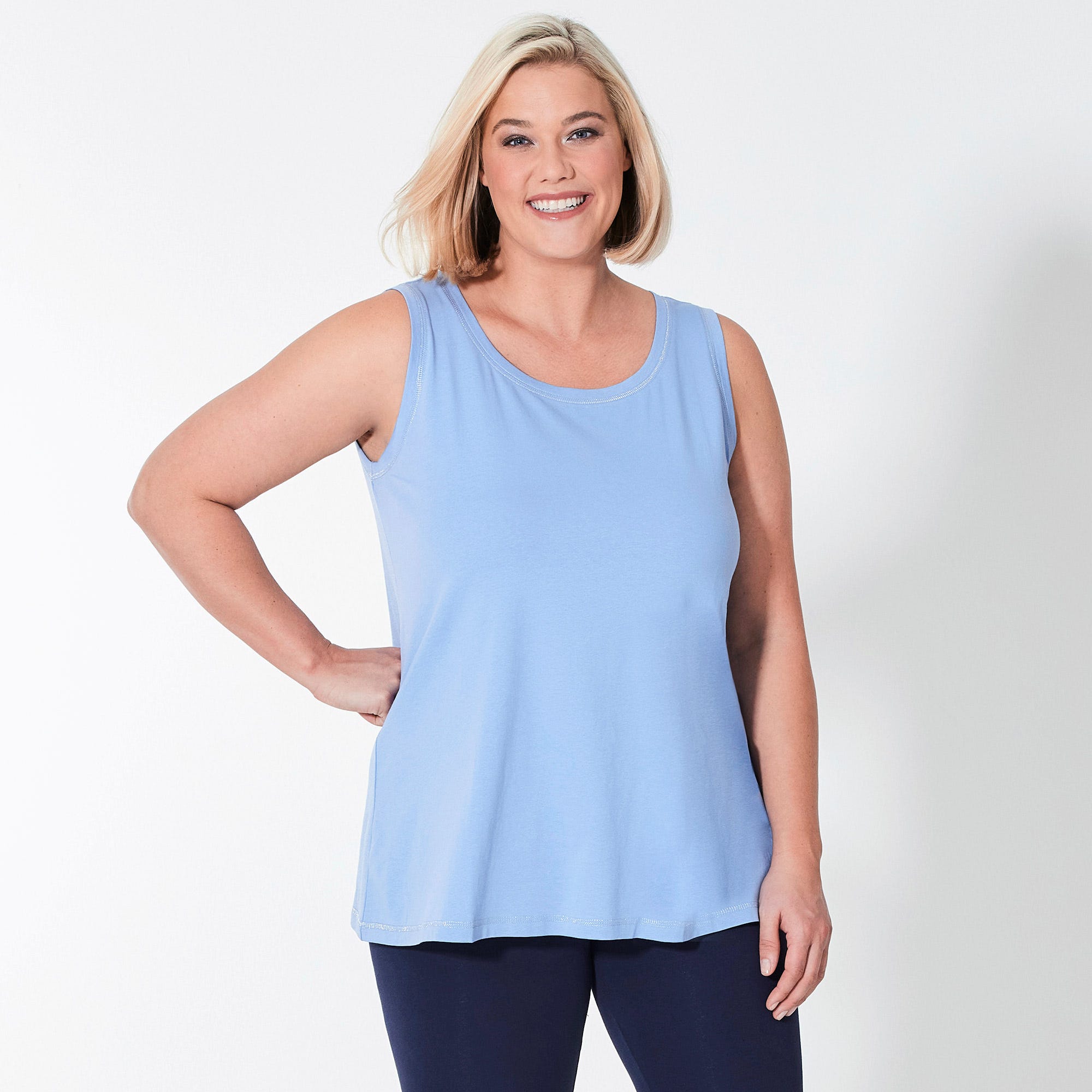 Damen-Top mit Ziernähten, große Größen