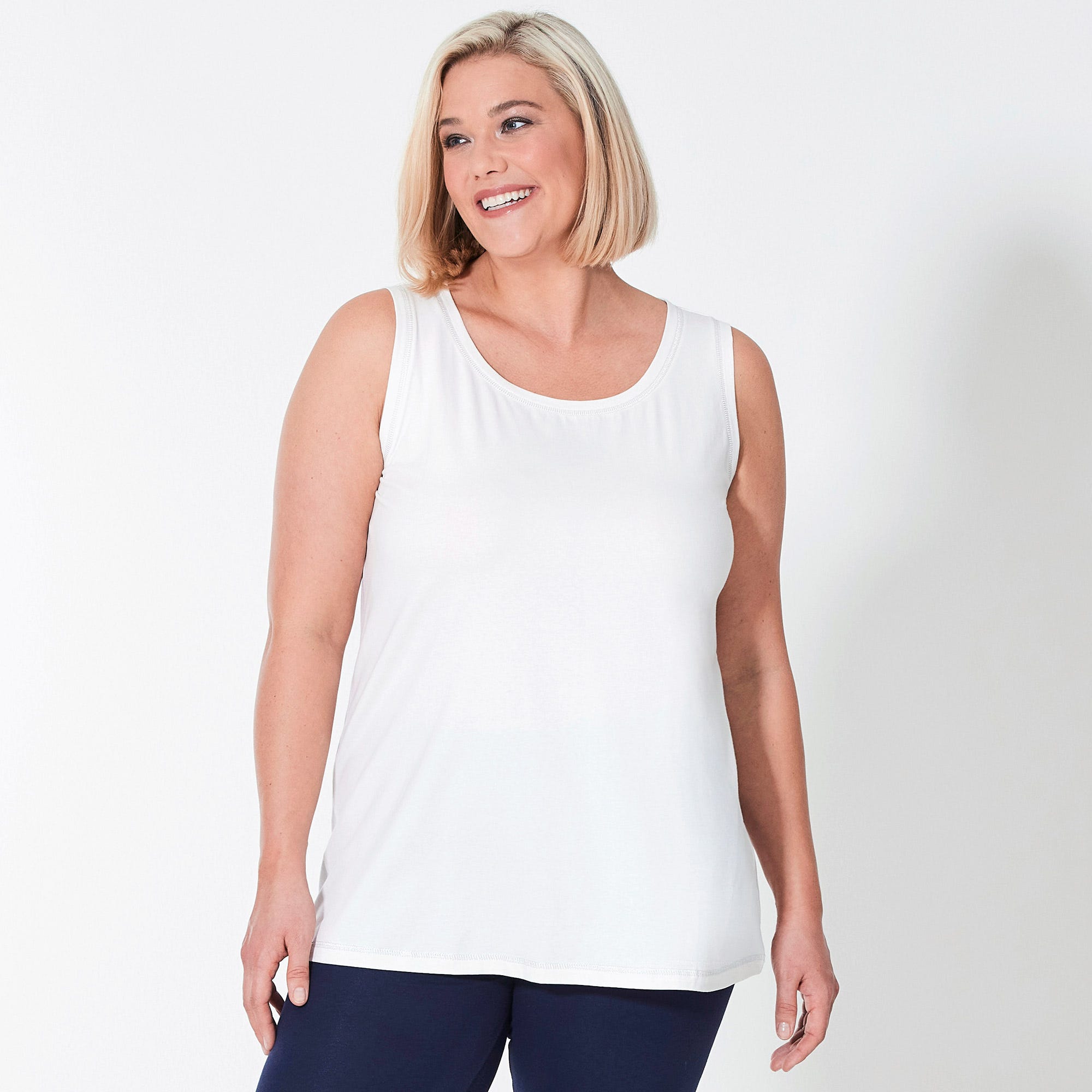 Damen-Top mit Ziernähten, große Größen