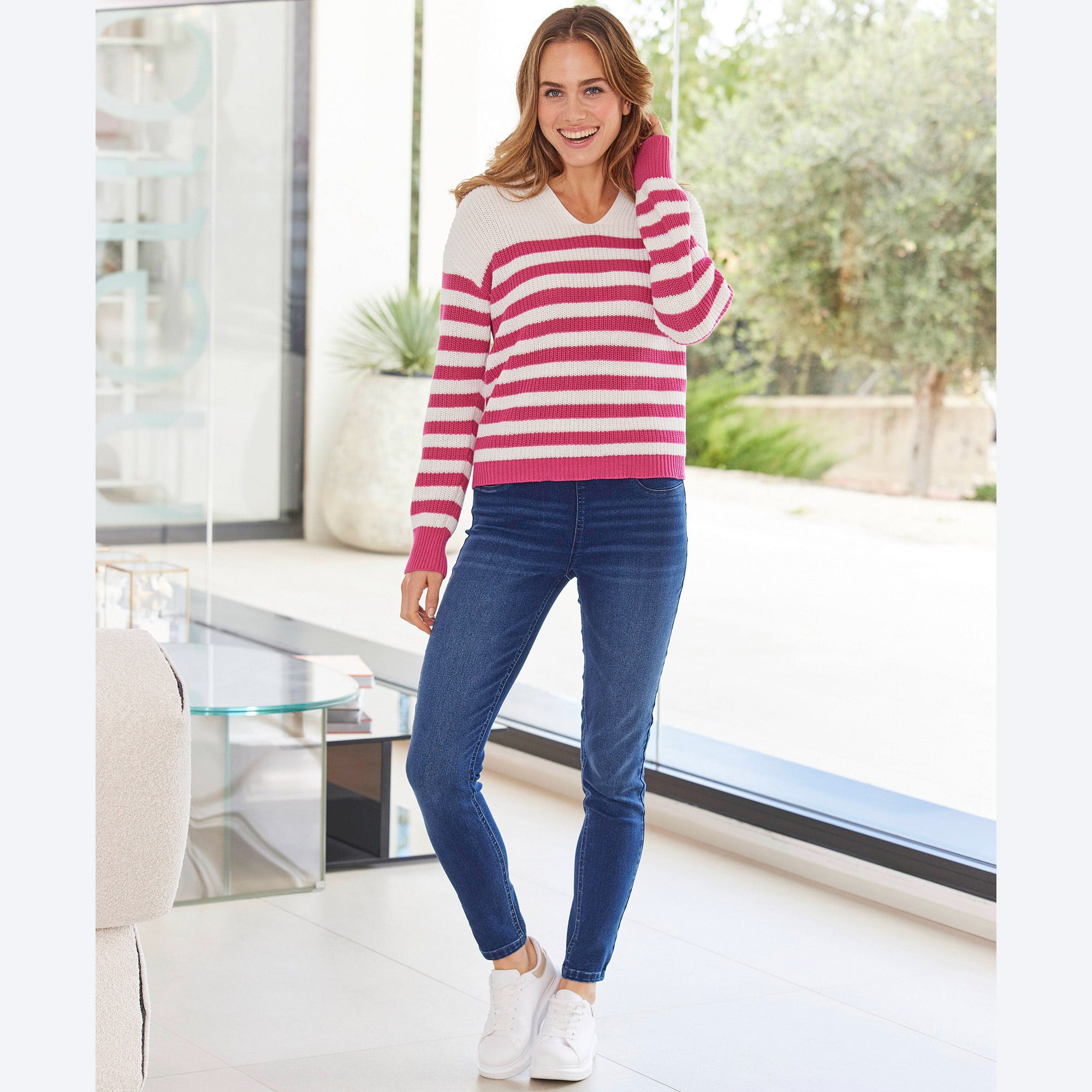 Damen-Jeggings mit Wasch-Effekten