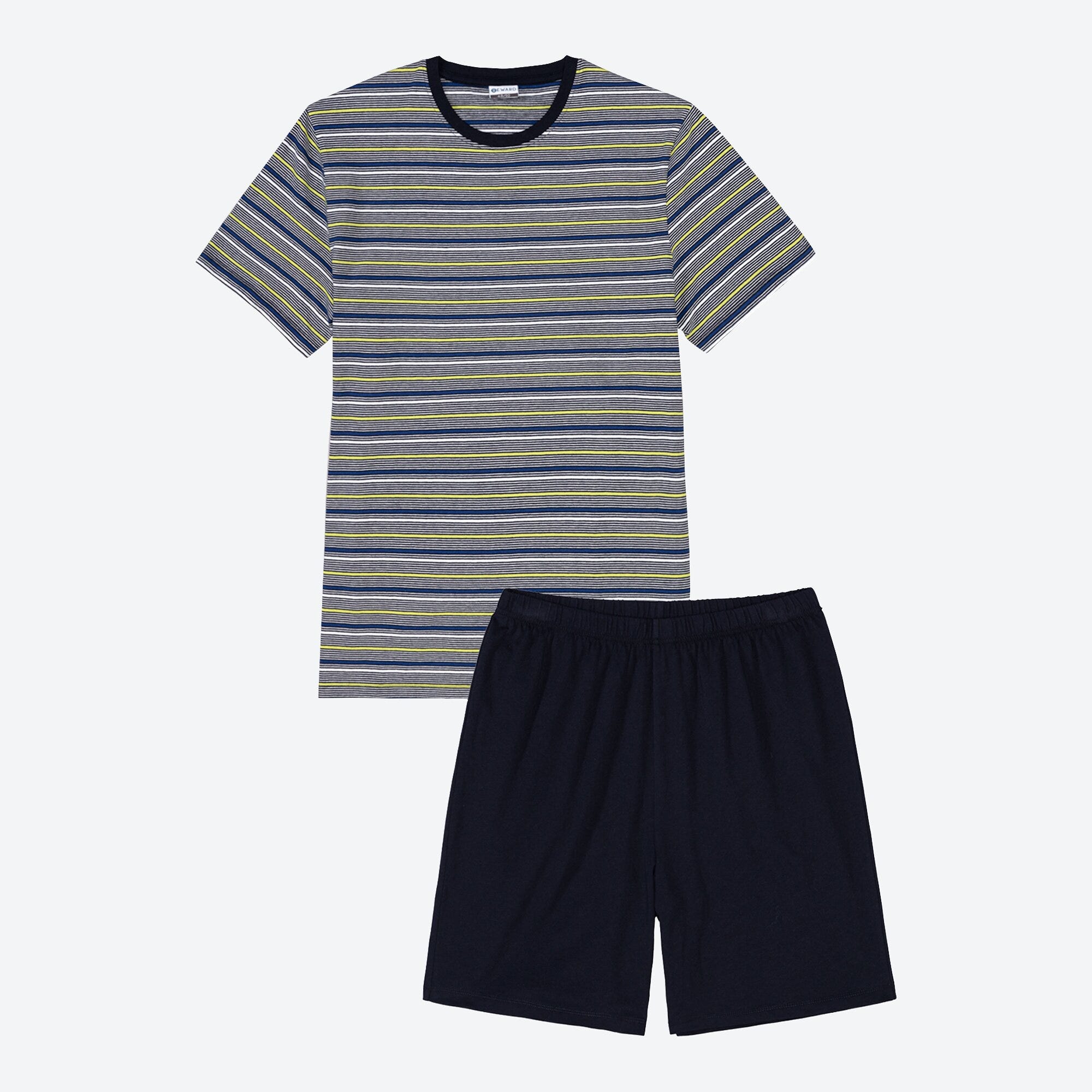 Herren-Shorty mit Streifenmuster, 2-teilig