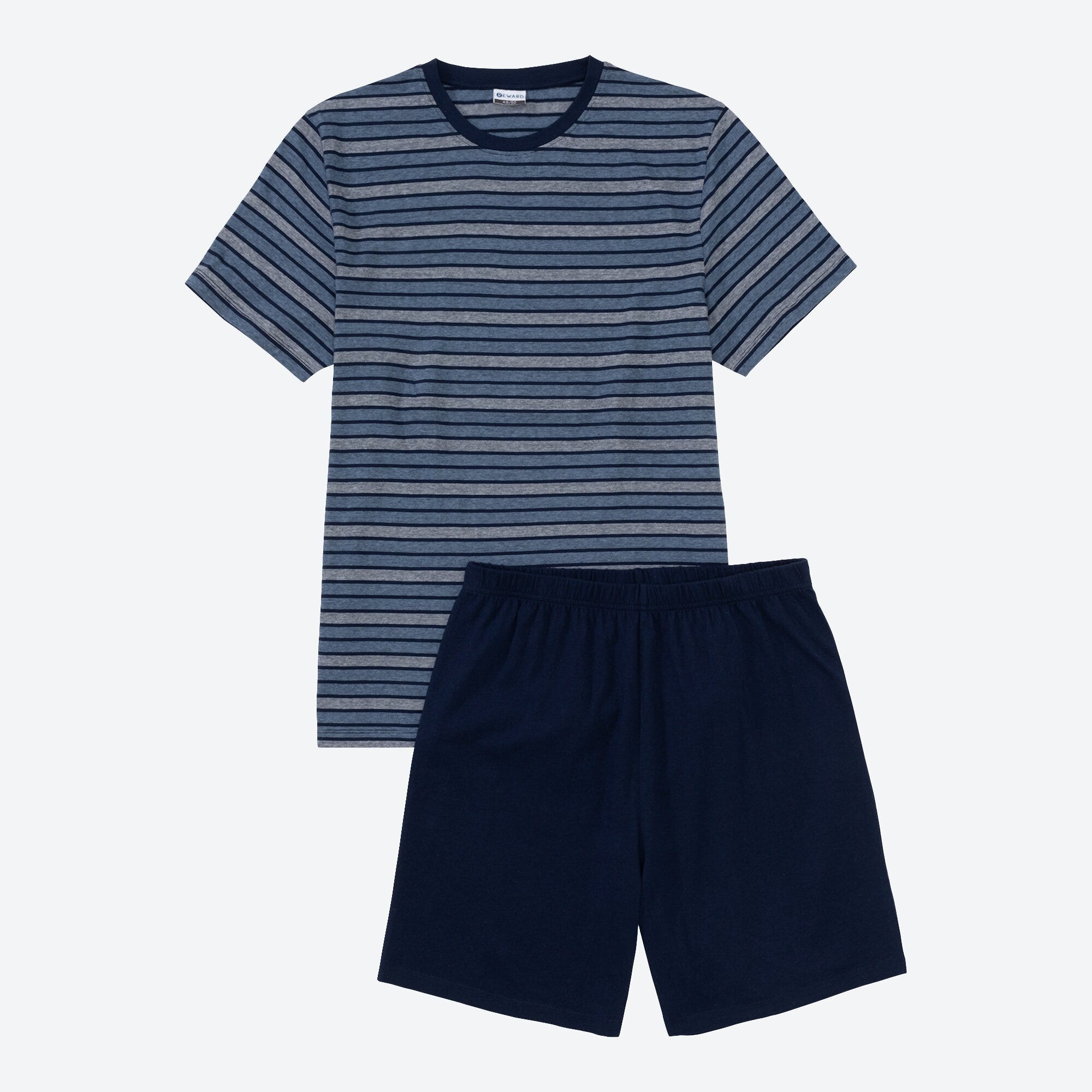 Herren-Shorty mit Ringel-Design, 2-teilig