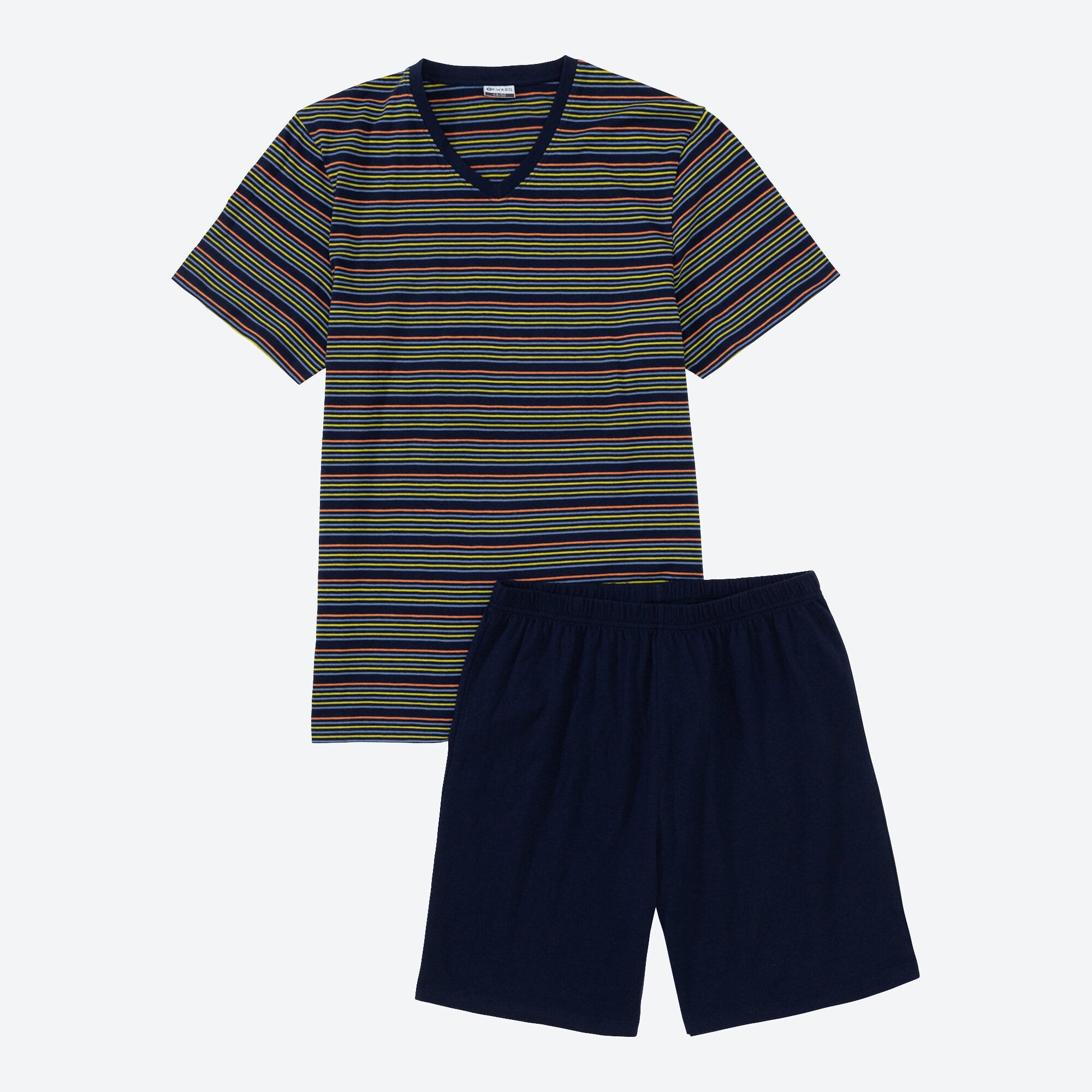 Herren-Shorty mit Streifenmuster, 2-teilig
