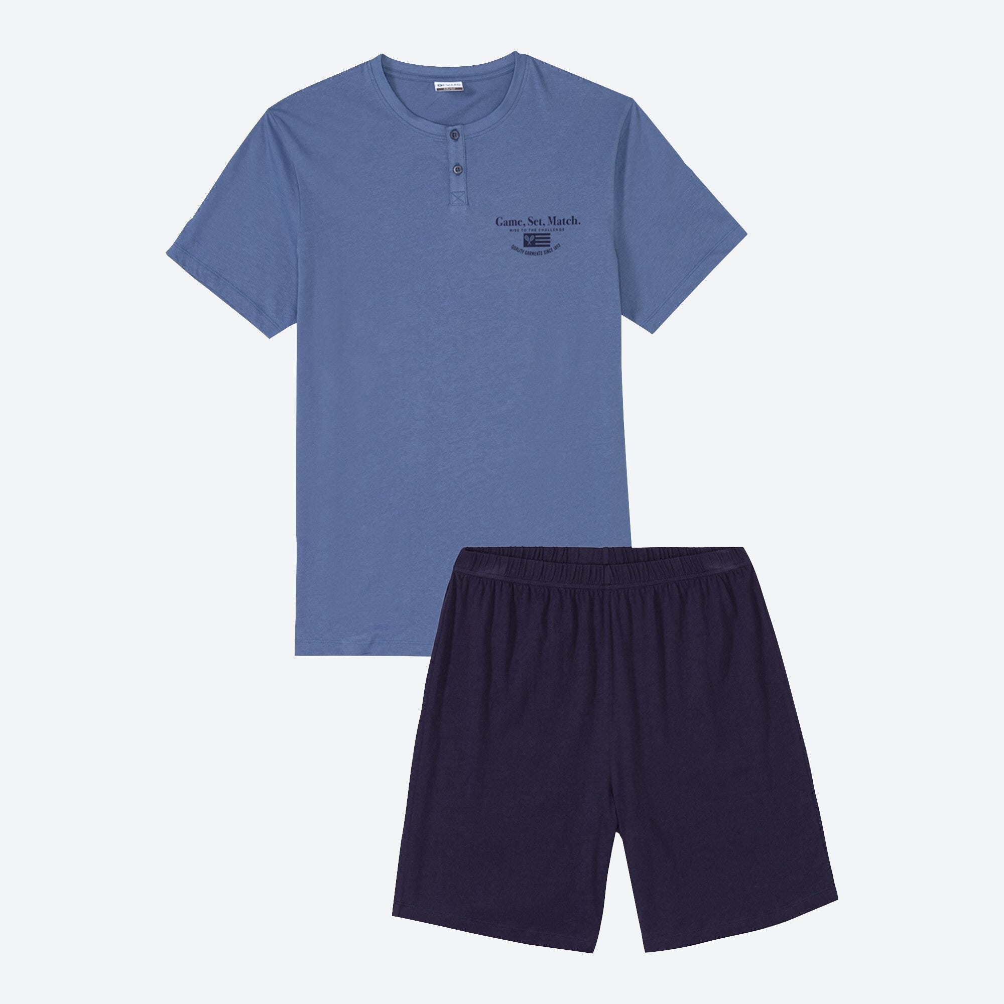 Herren-Shorty mit Knopfleiste, 2-teilig