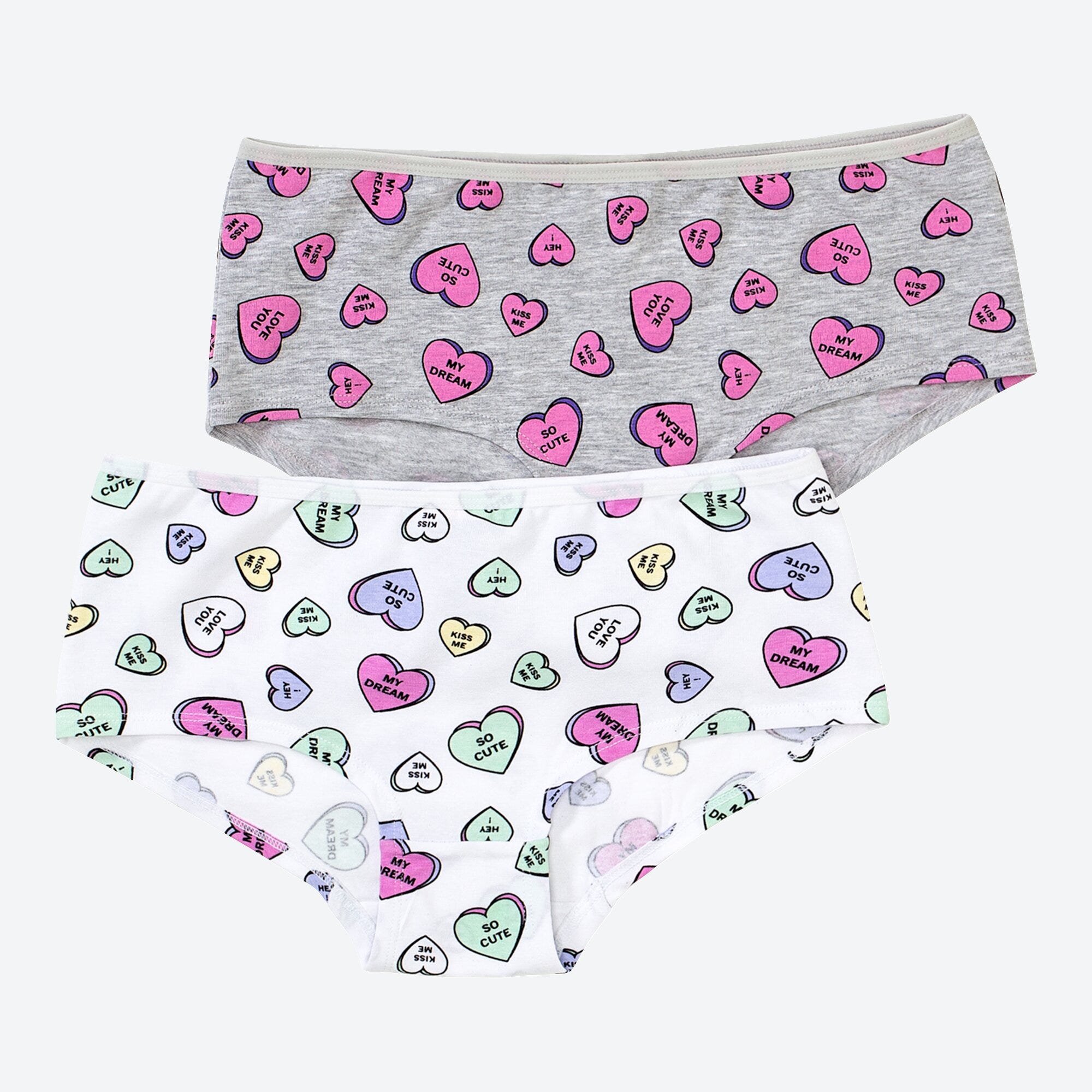 Mädchen-Panty mit Herzmuster, 2er-Pack