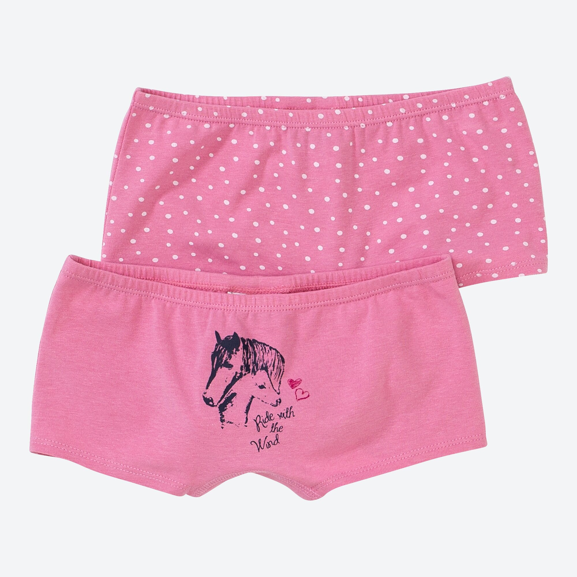 Mädchen-Panty mit Pferde-Aufdruck, 2er-Pack