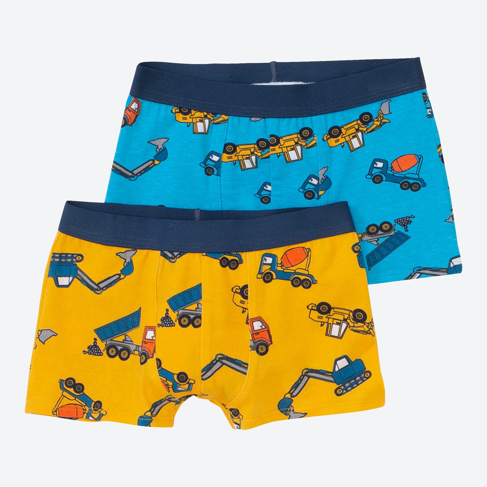 Jungen-Retroshorts mit Baustellenfahrzeugen, 2er-Pack