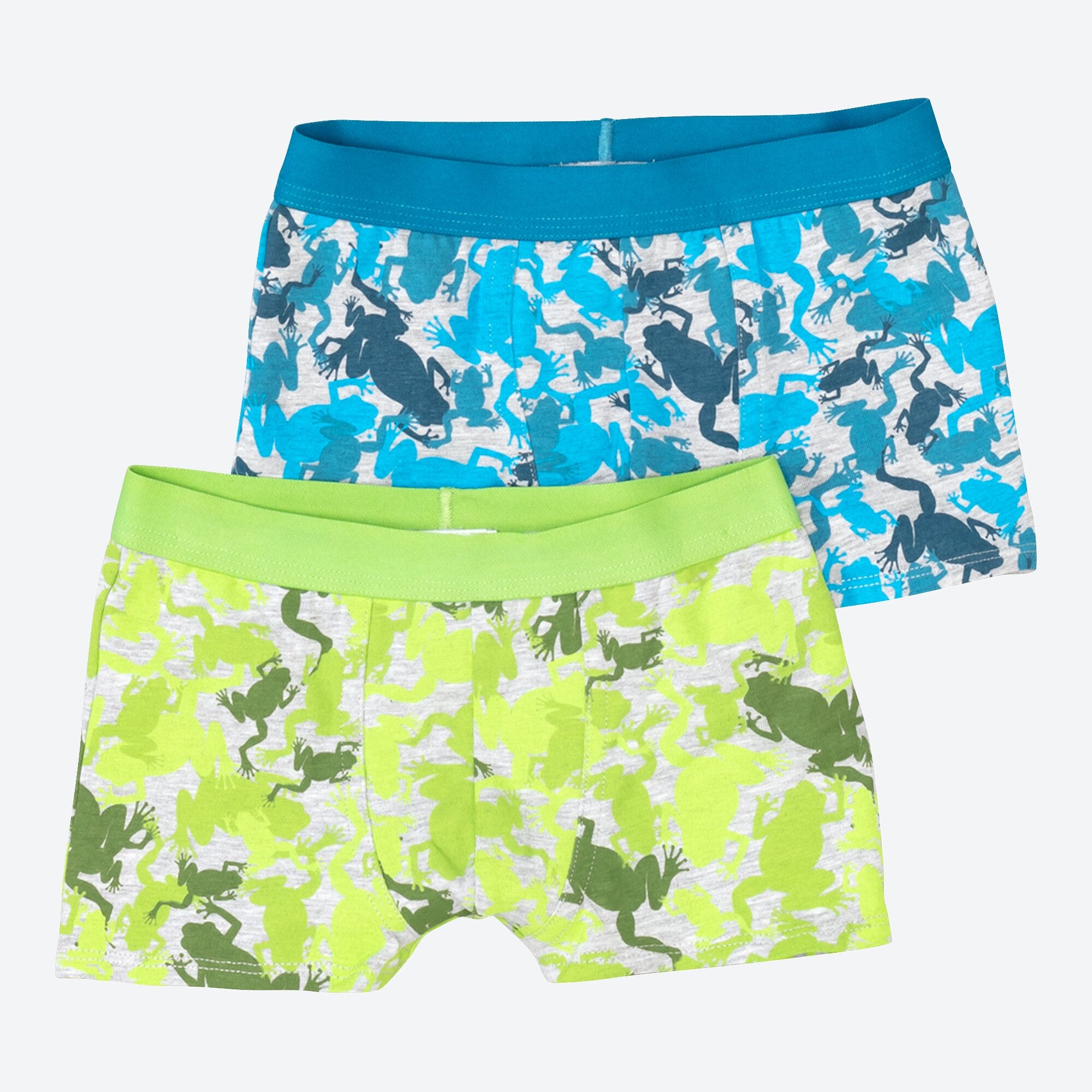 Jungen-Retroshorts mit Frosch-Muster, 2er-Pack