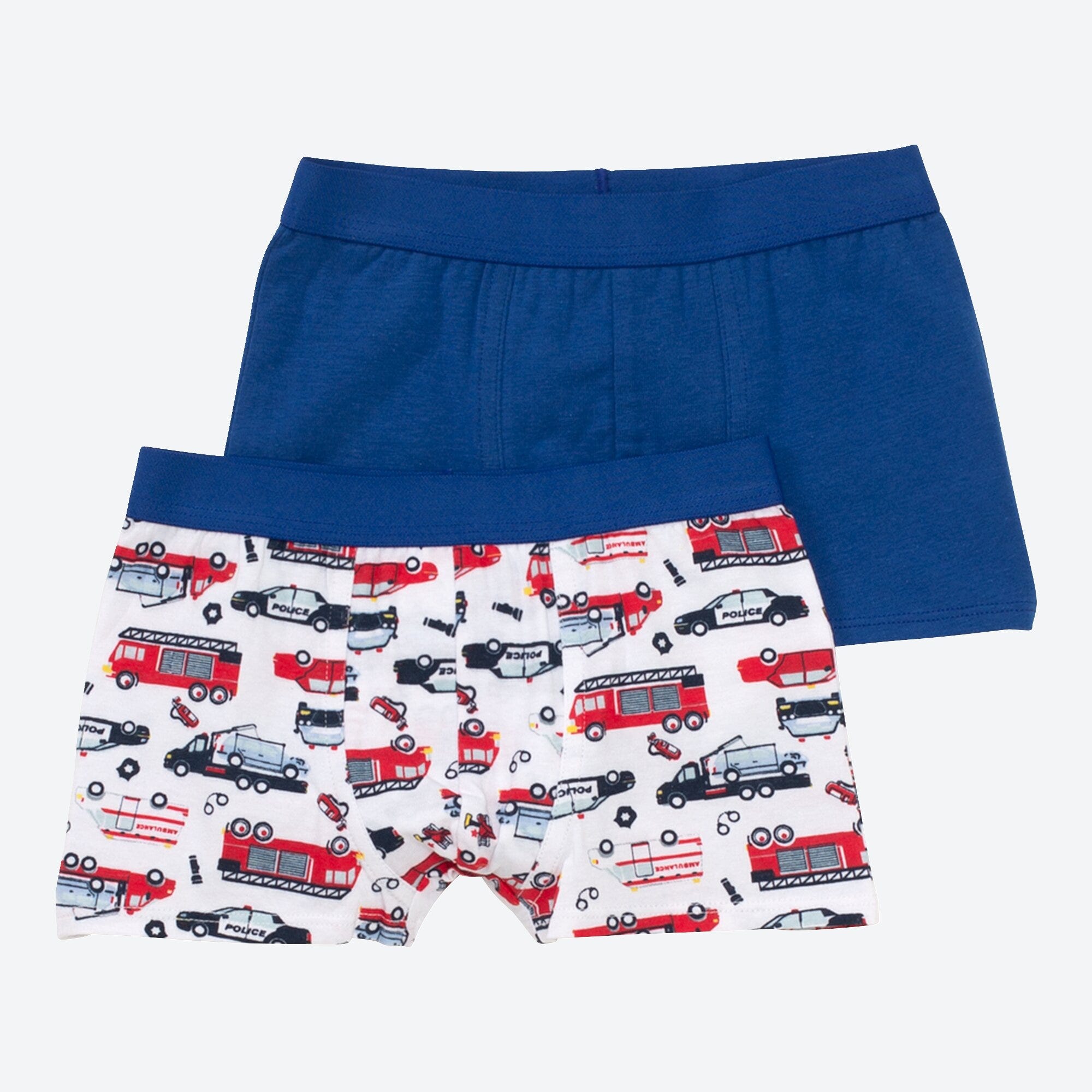 Jungen-Retroshorts mit Rettungsfahrzeugen, 2er-Pack