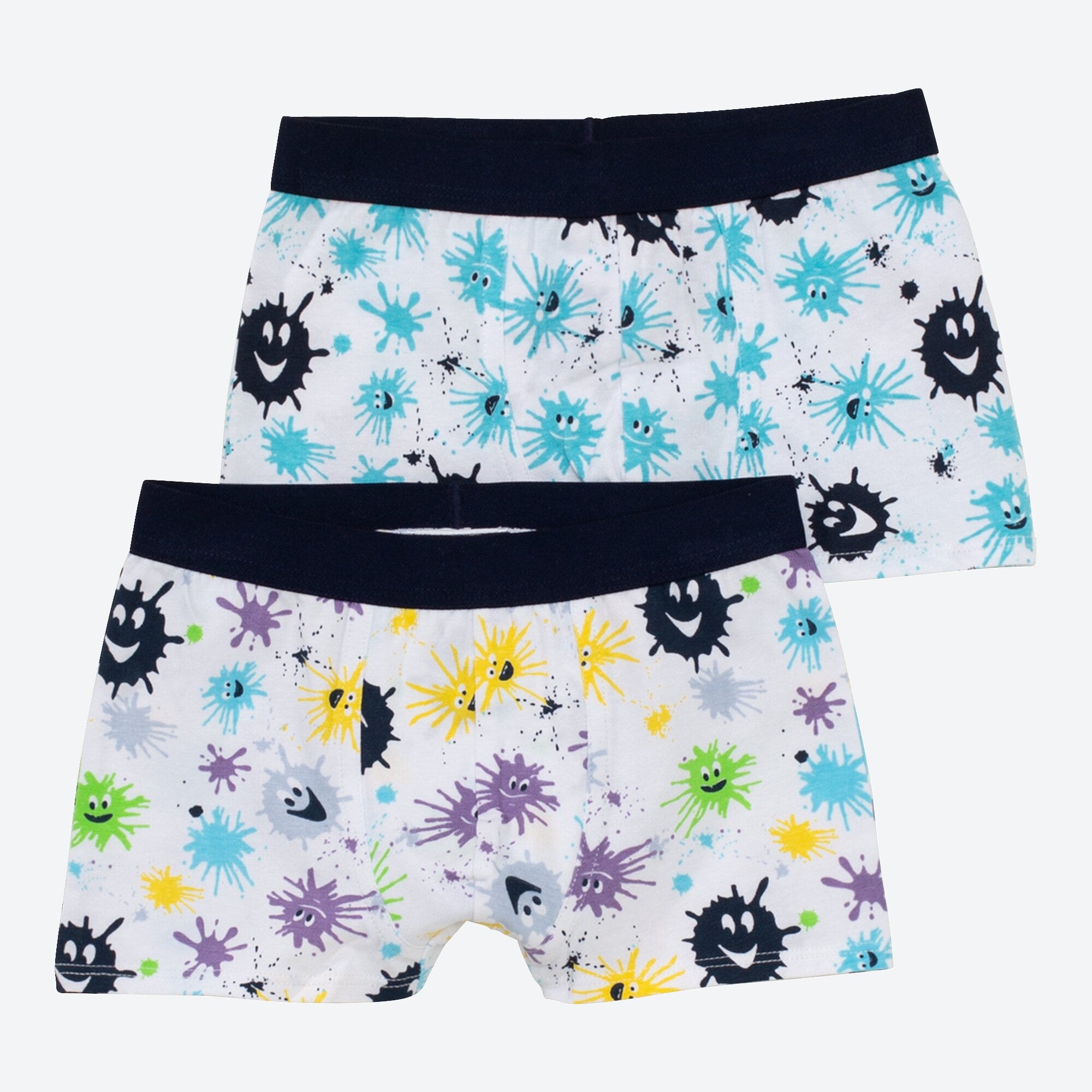 Jungen-Retroshorts mit Monster-Muster, 2er-Pack