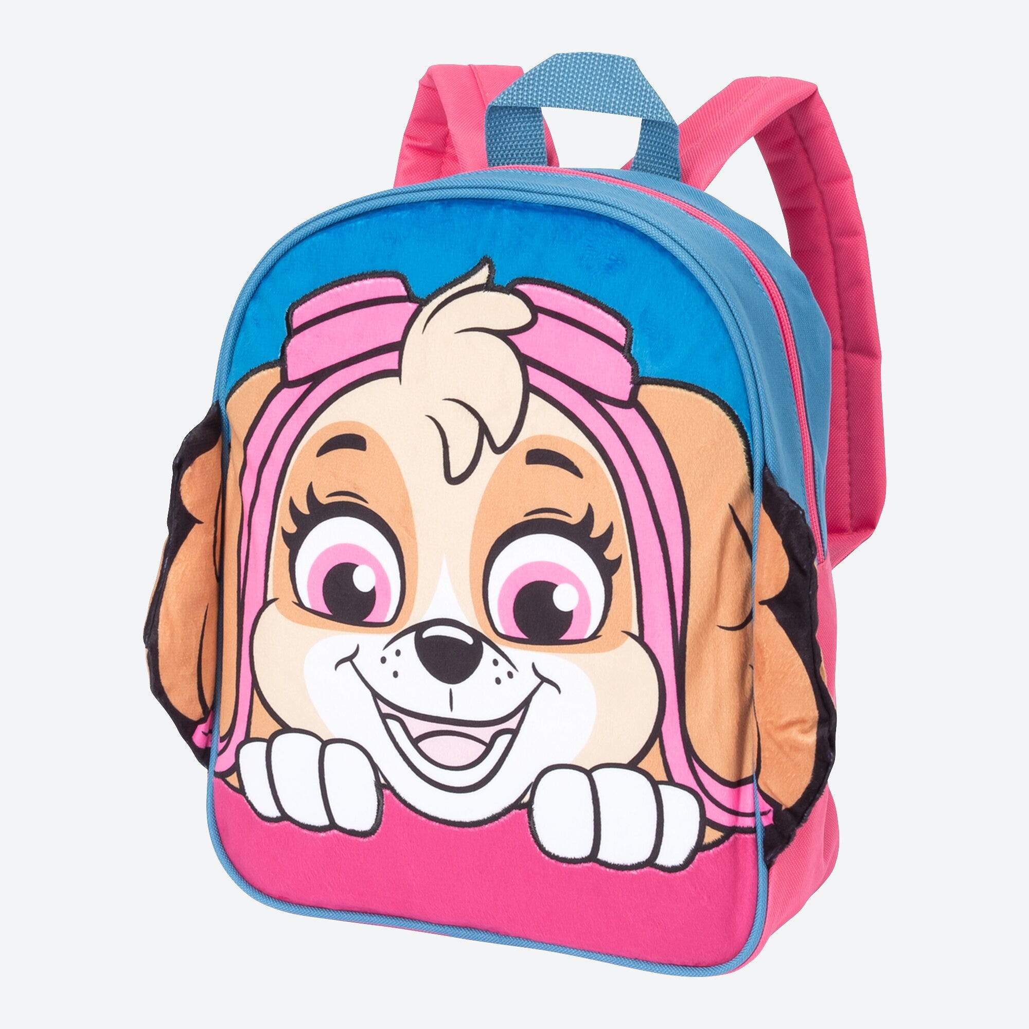 Kinder-Rucksack mit Plüsch-Front, ca. 33x26x9cm
