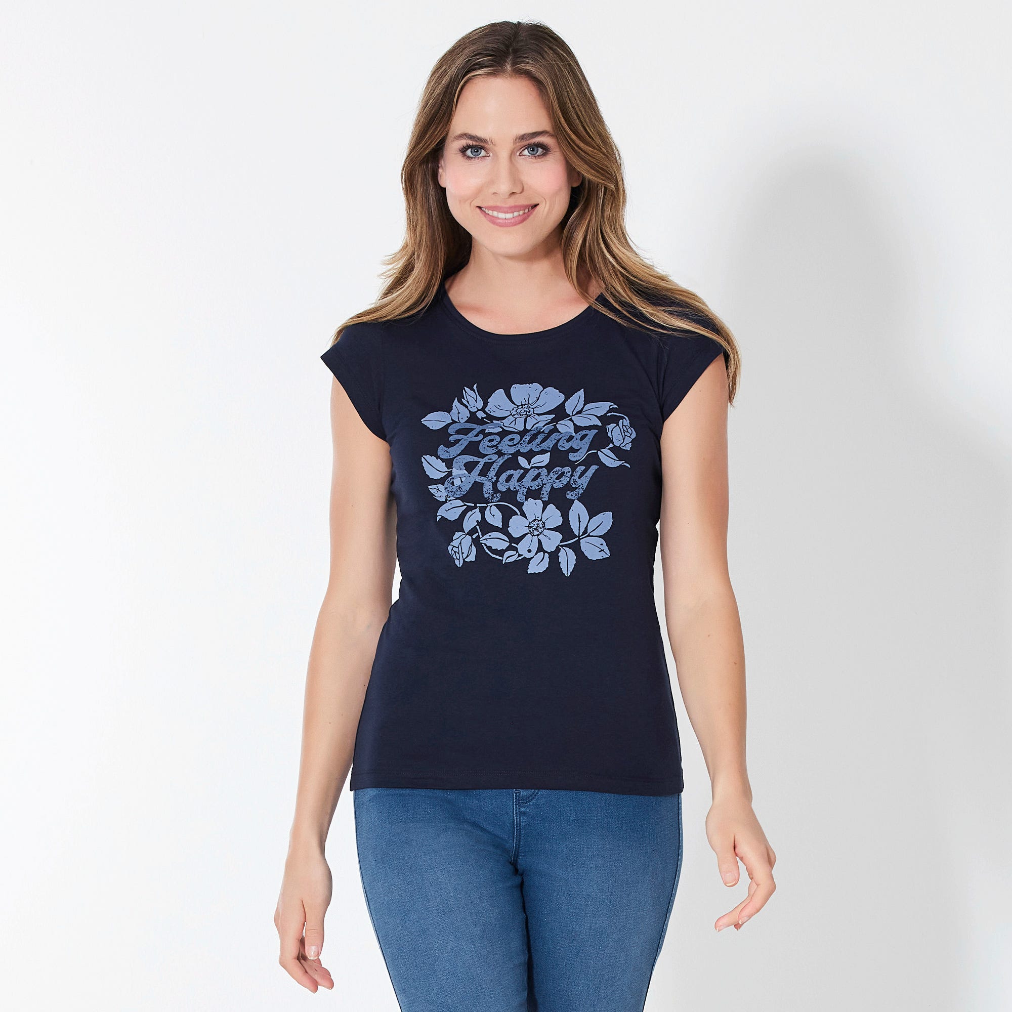 Damen-T-Shirt mit Frontaufdruck