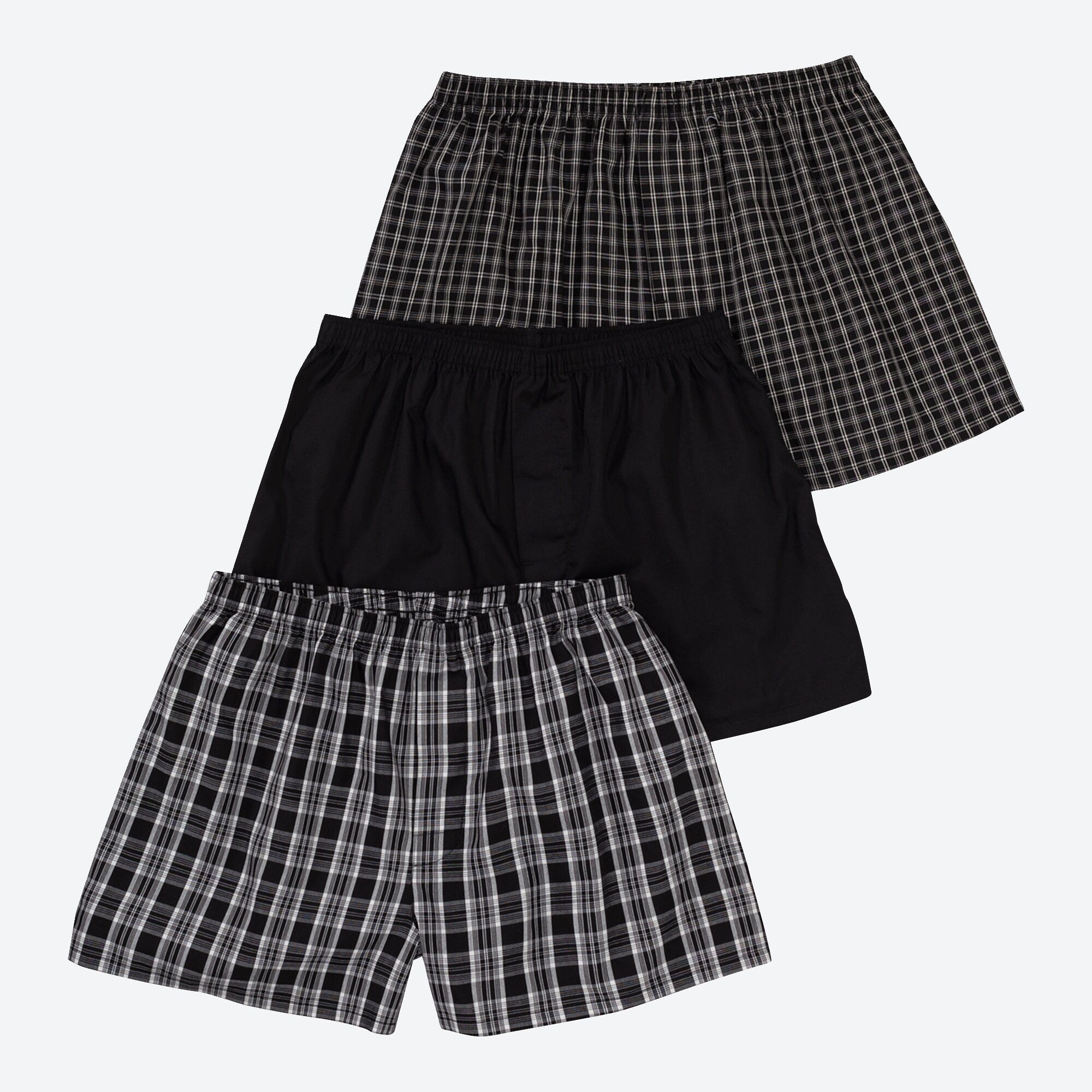 Herren-Webboxershorts mit Baumwolle, 3er-Pack
