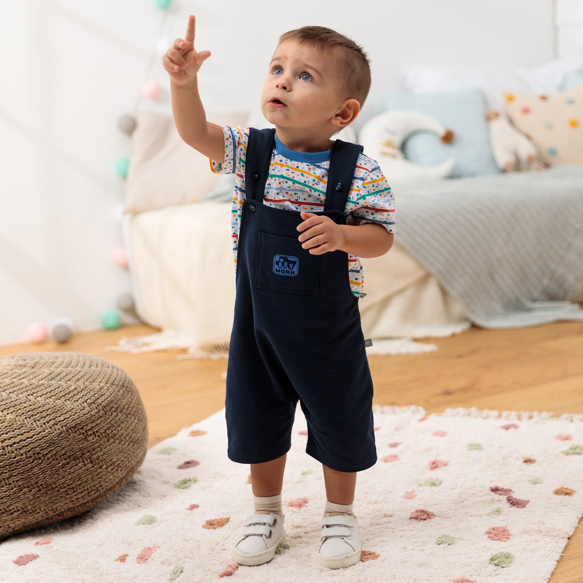 Baby-Jungen-Set mit Streifenmuster, 2-teilig