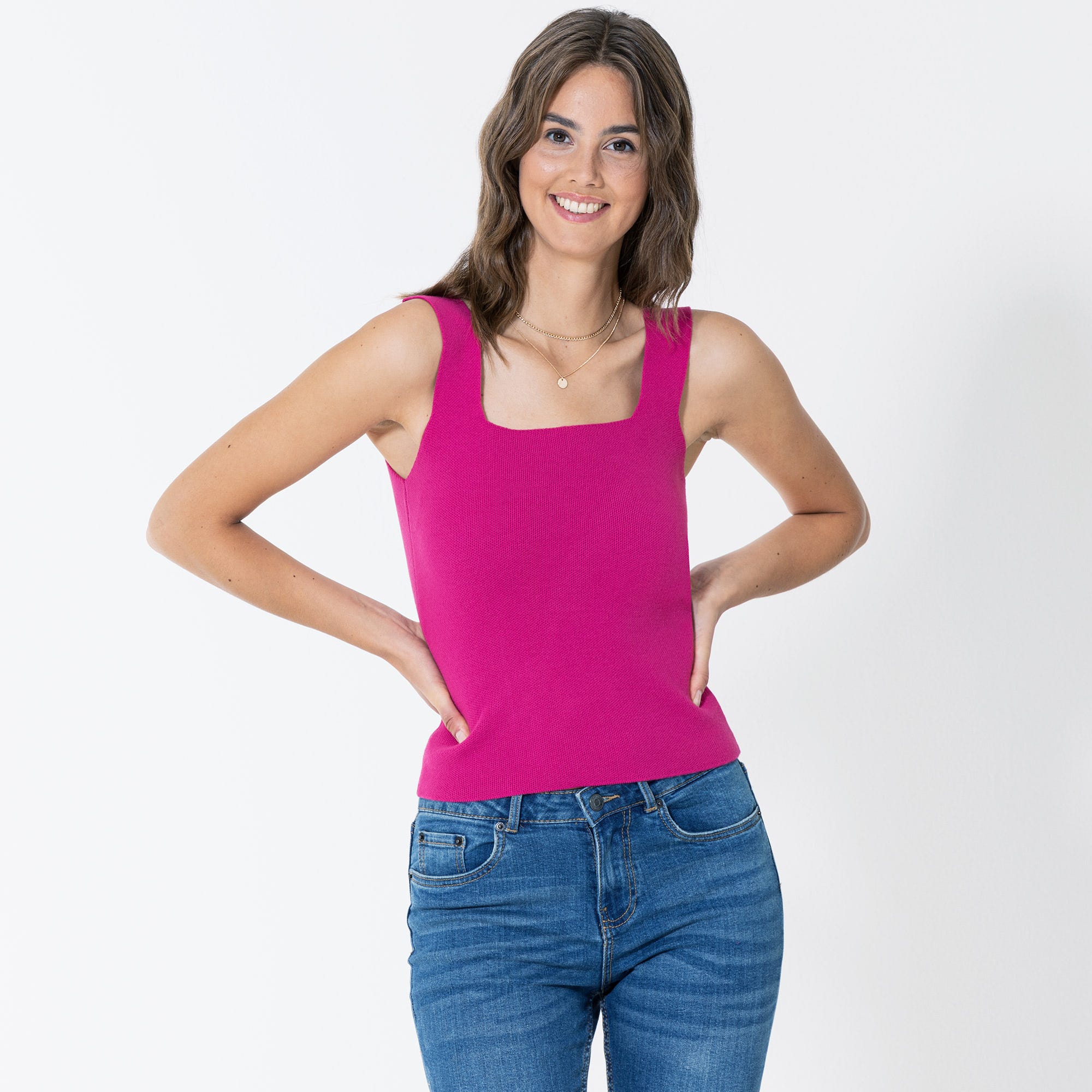 Damen-Top mit Jacquard-Design