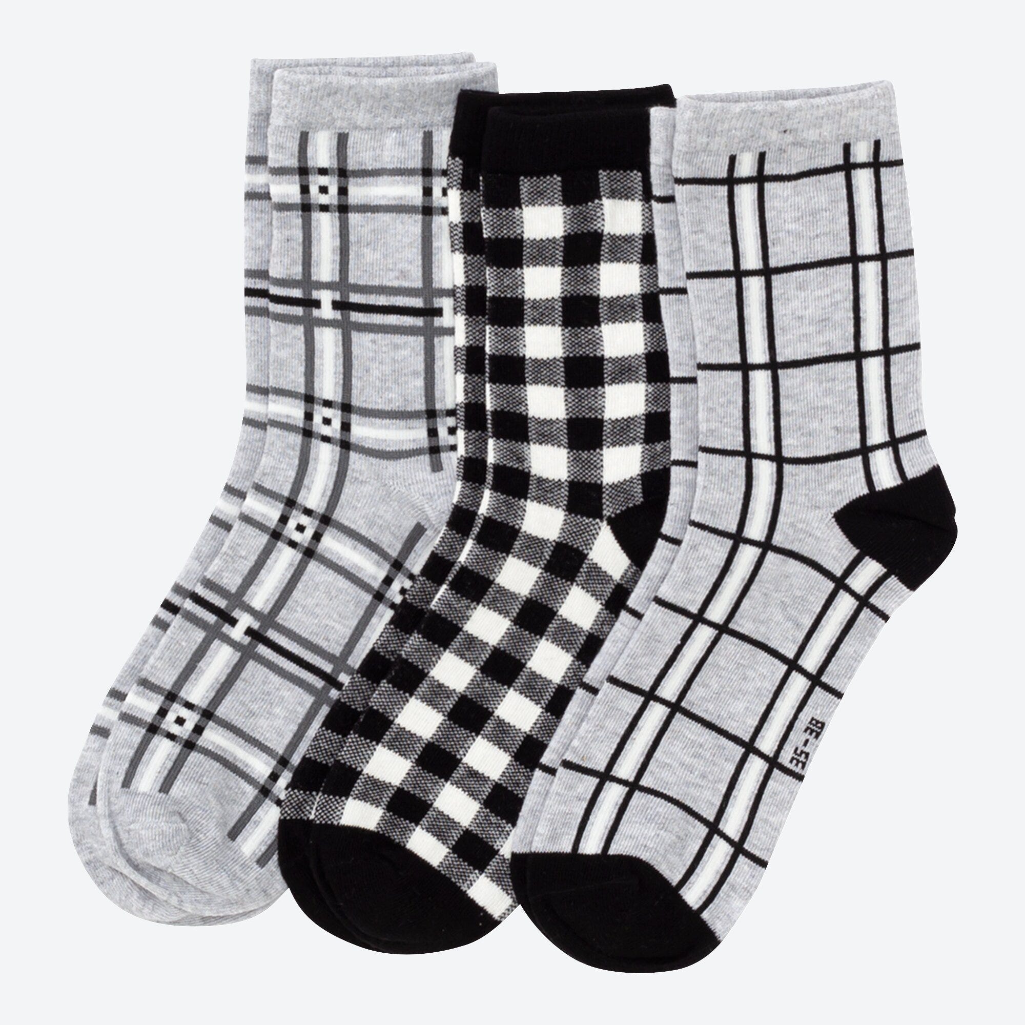 Damen-Socken mit Trend-Muster, 3er-Pack