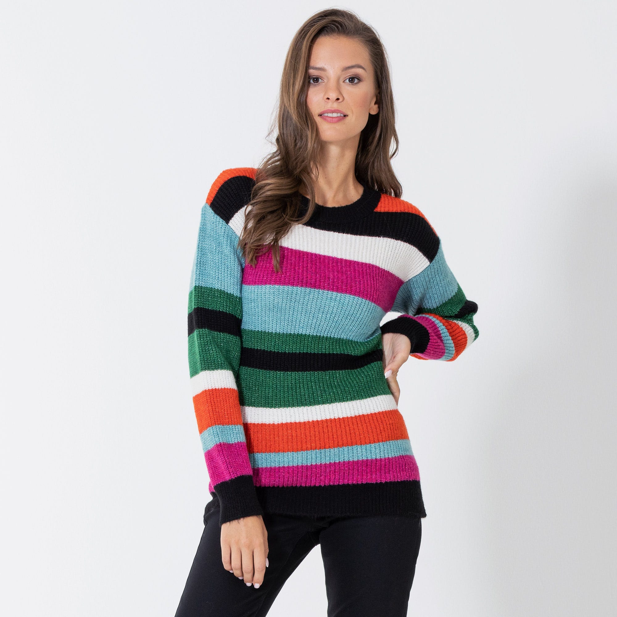 Damen-Pullover mit Streifendesign
