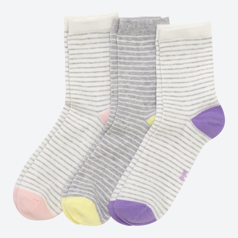 Damen-Socken in verschiedenen Designs, 3er-Pack