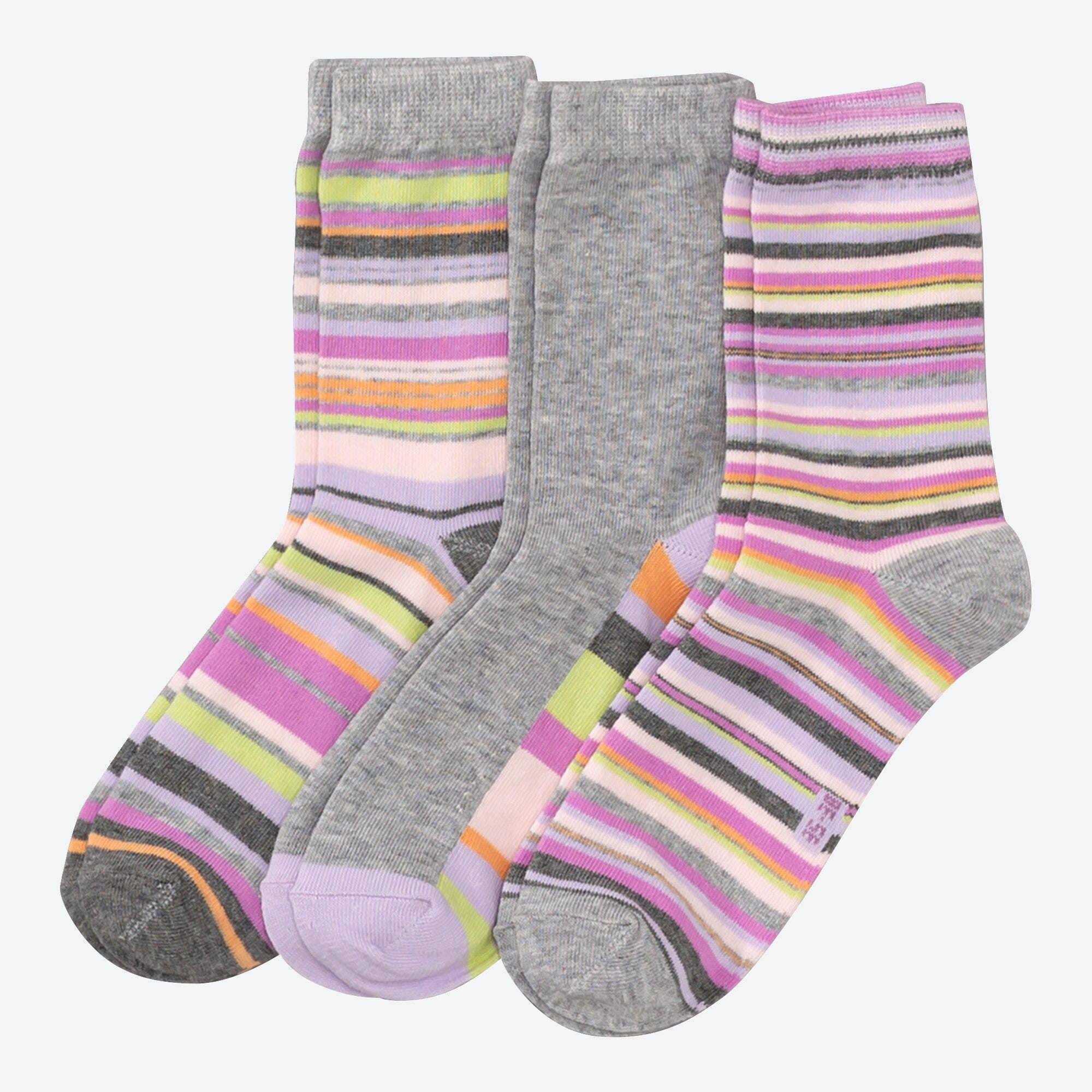 Damen-Socken mit Streifendesign, 3er-Pack