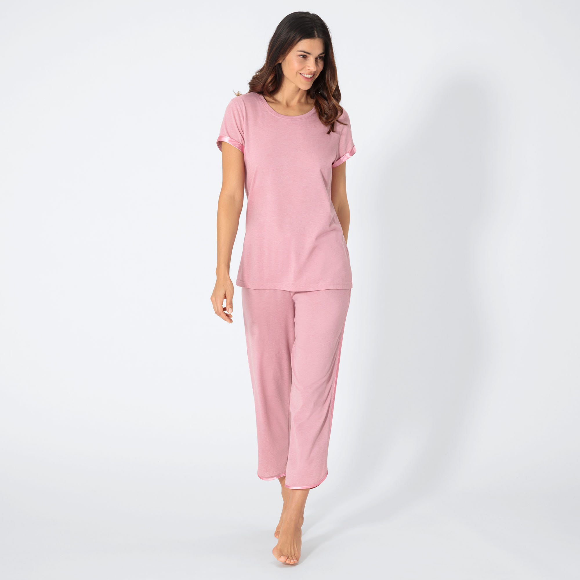 Damen-Shorty mit Satin-Zierbändern, 2-teilig