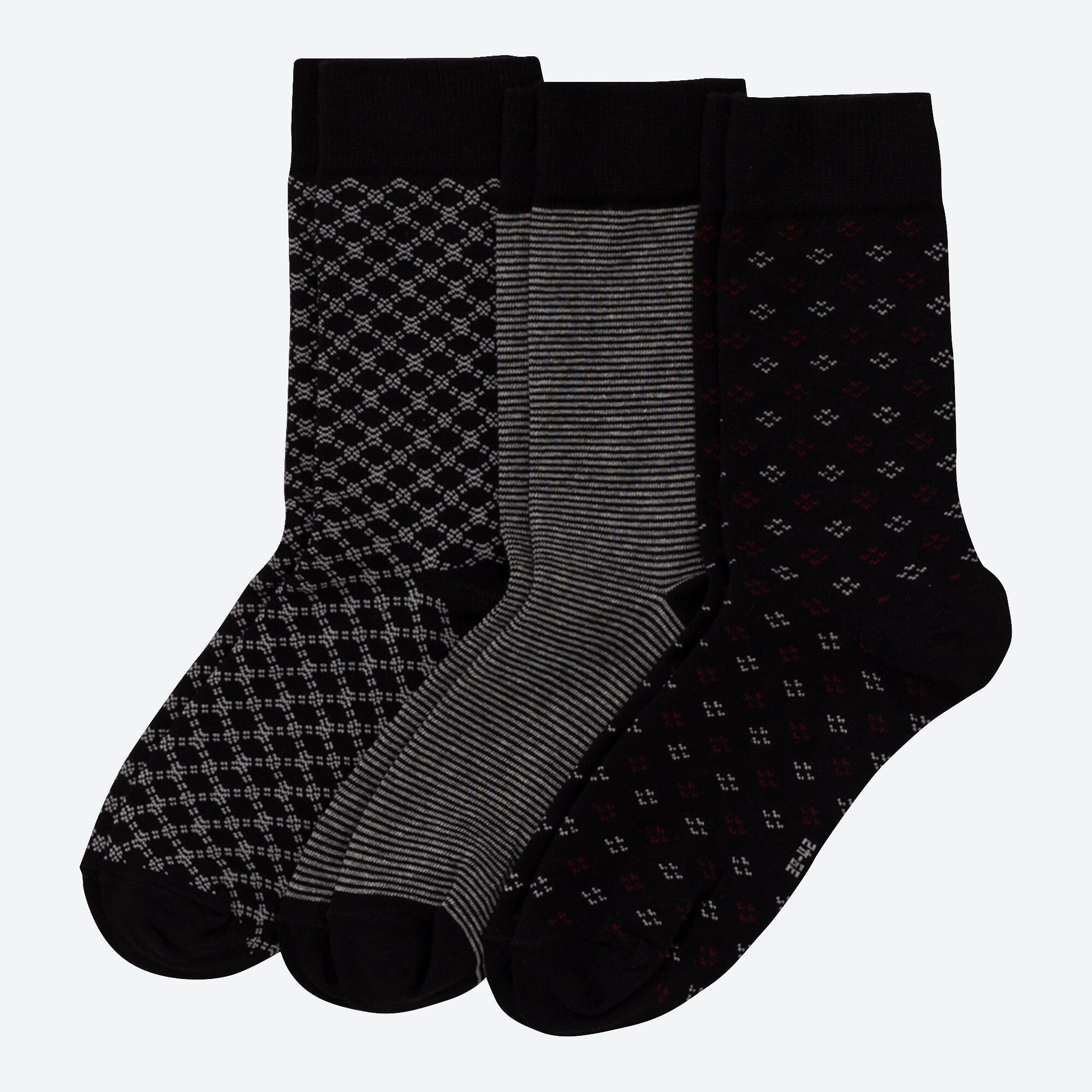 Herren-Socken in verschiedenen Designs, 3er-Pack