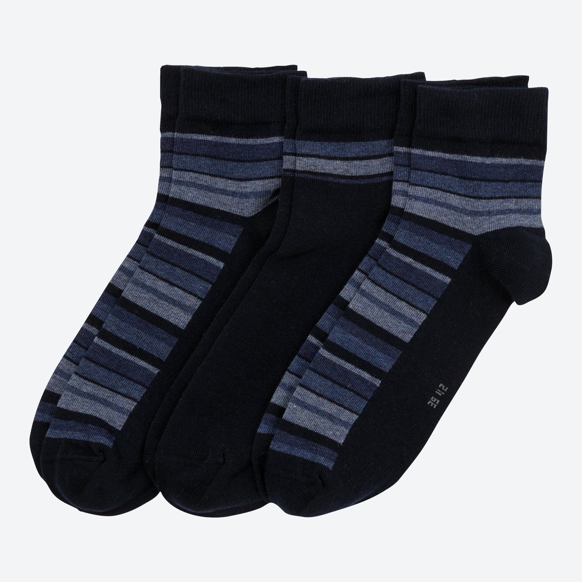 Herren-Kurzschaft-Socken, 3er-Pack