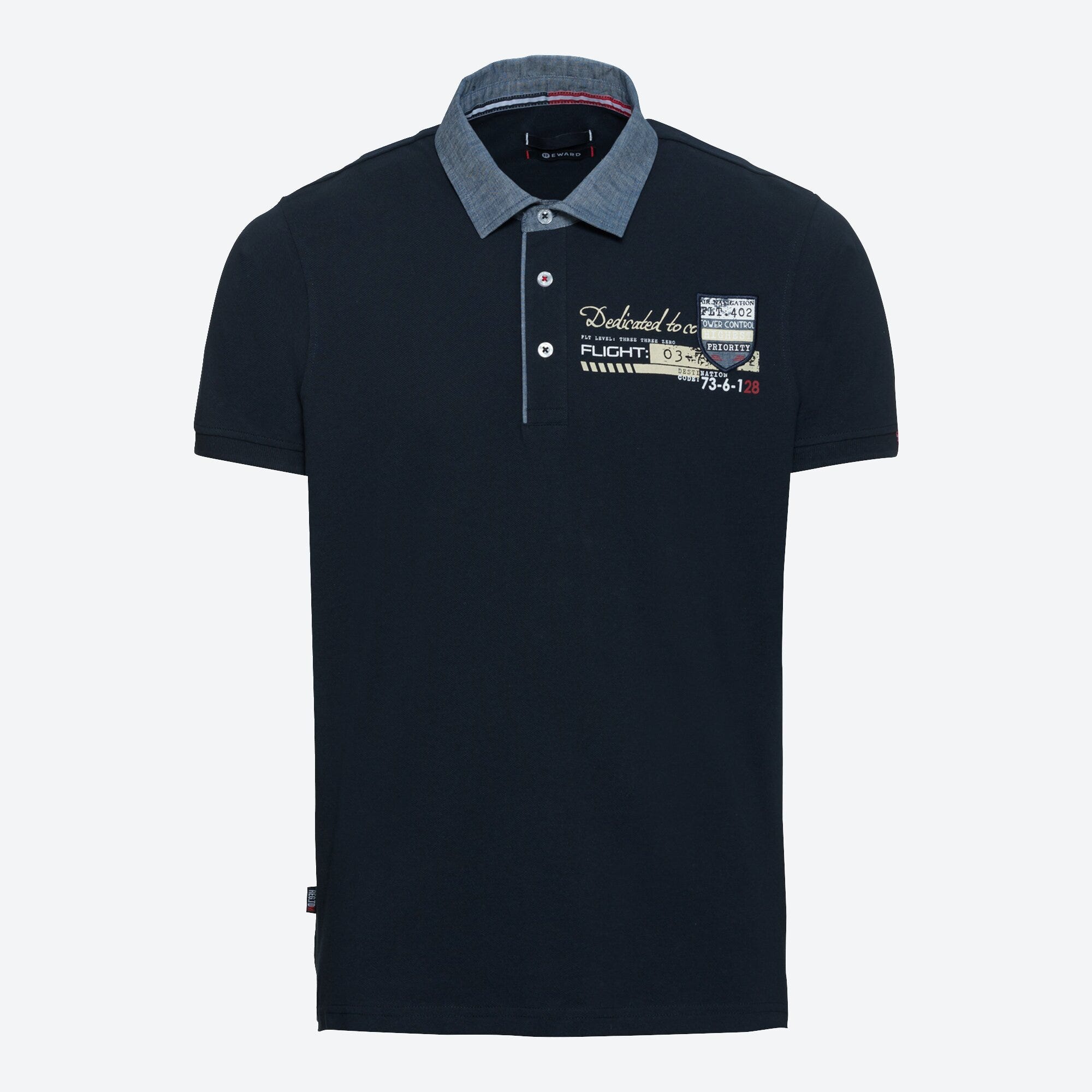 Herren-Poloshirt mit Kontrast-Kragen