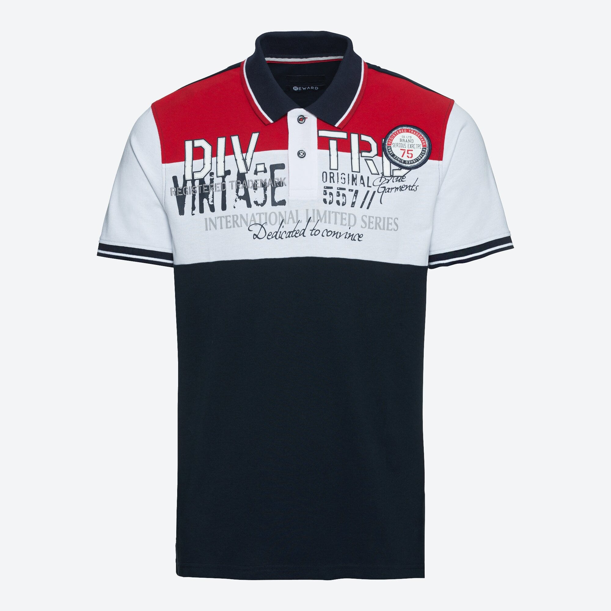 Herren-Poloshirt mit Blockstreifen