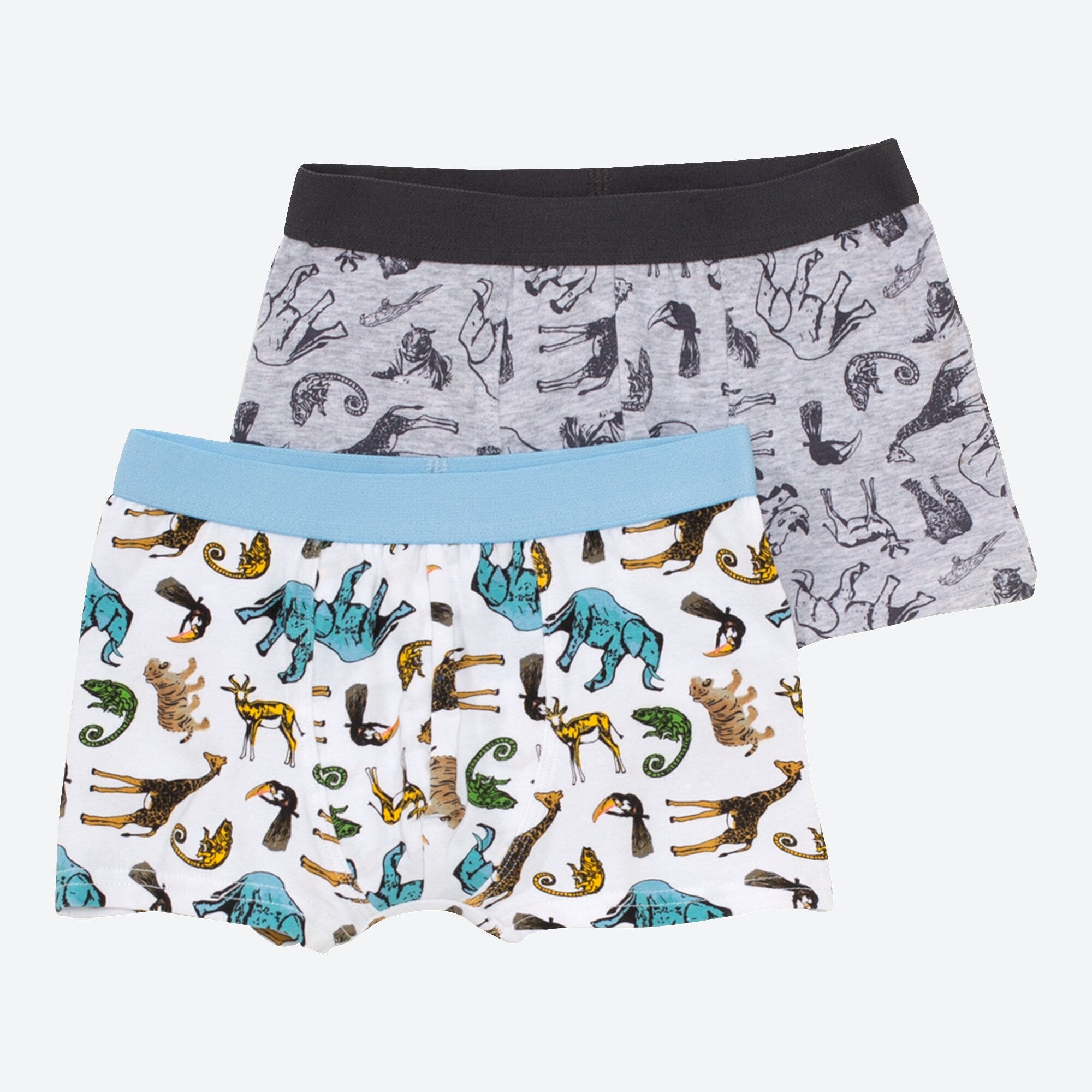 Jungen-Retroshorts mit Tiermuster, 2er-Pack