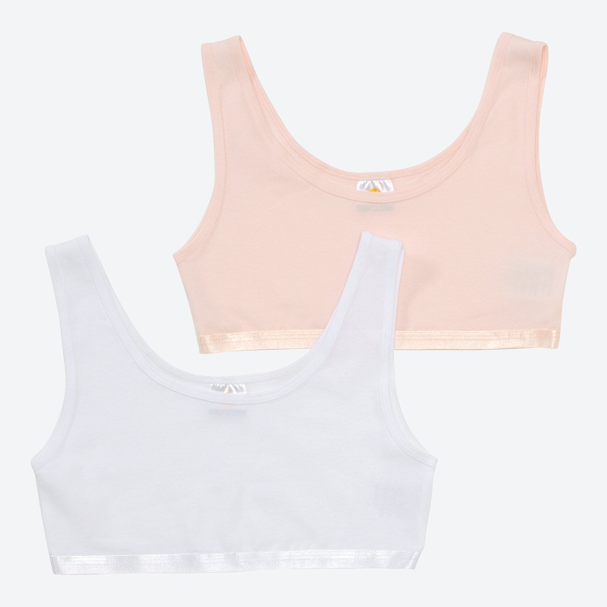 Mädchen-Bustier mit Glanzstreifen, 2er-Pack