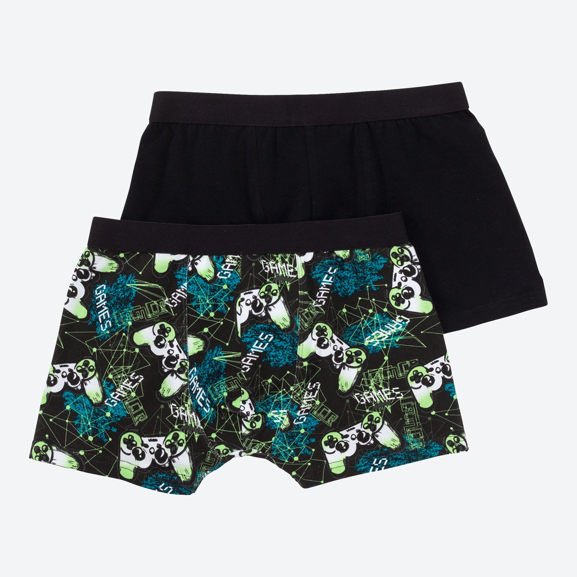 Jungen-Retroshorts mit Gaming-Muster, 2er-Pack