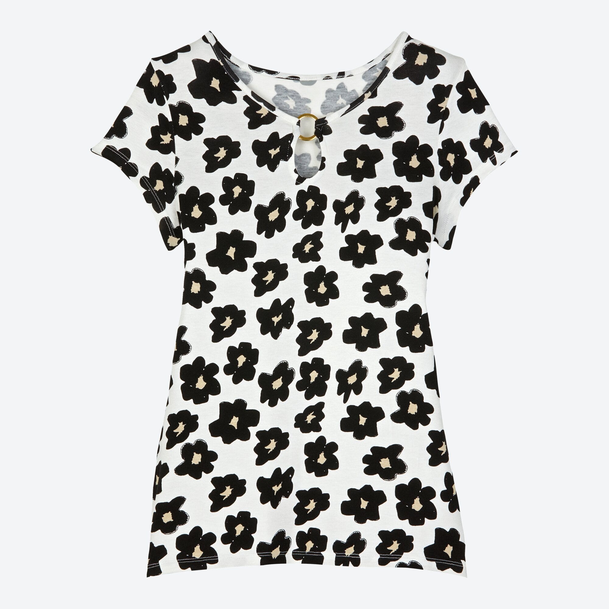 Damen-T-Shirt mit Schlüsselloch