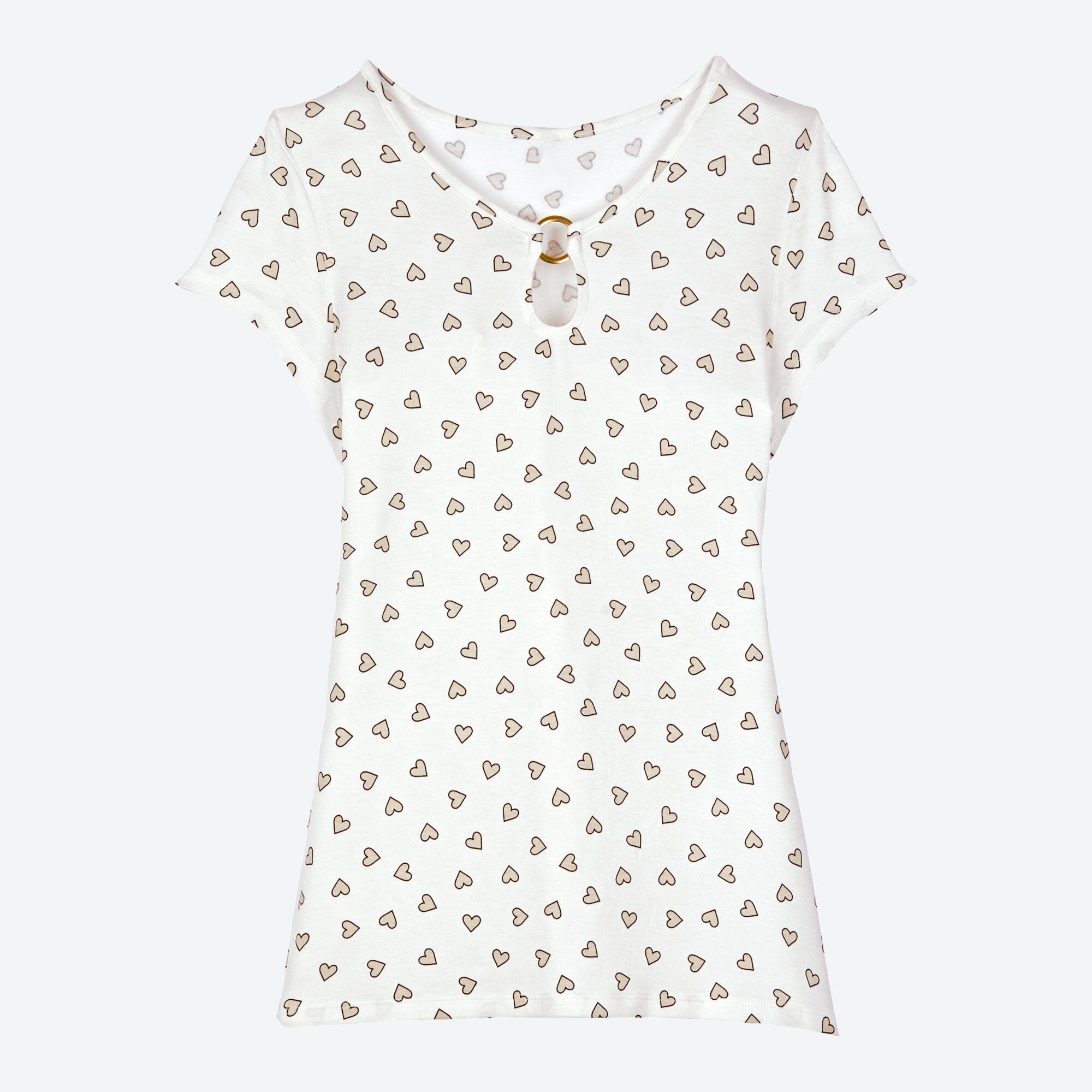 Damen-T-Shirt mit Schlüsselloch