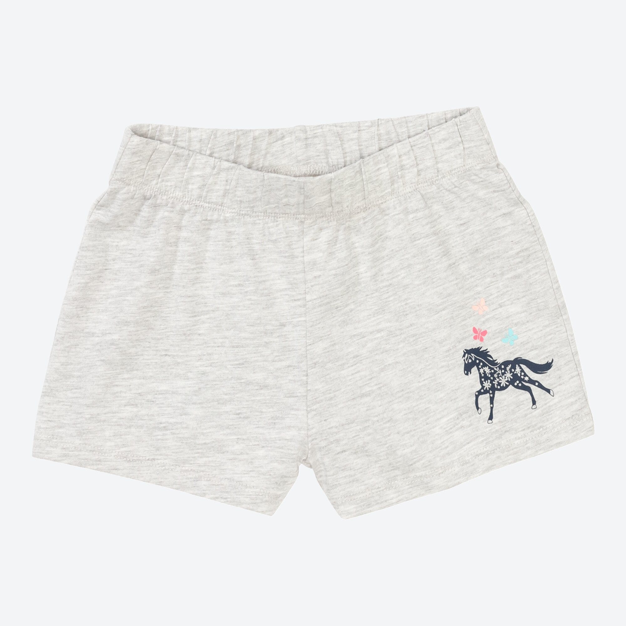 Mädchen-Shorts mit Pferde-Aufdruck