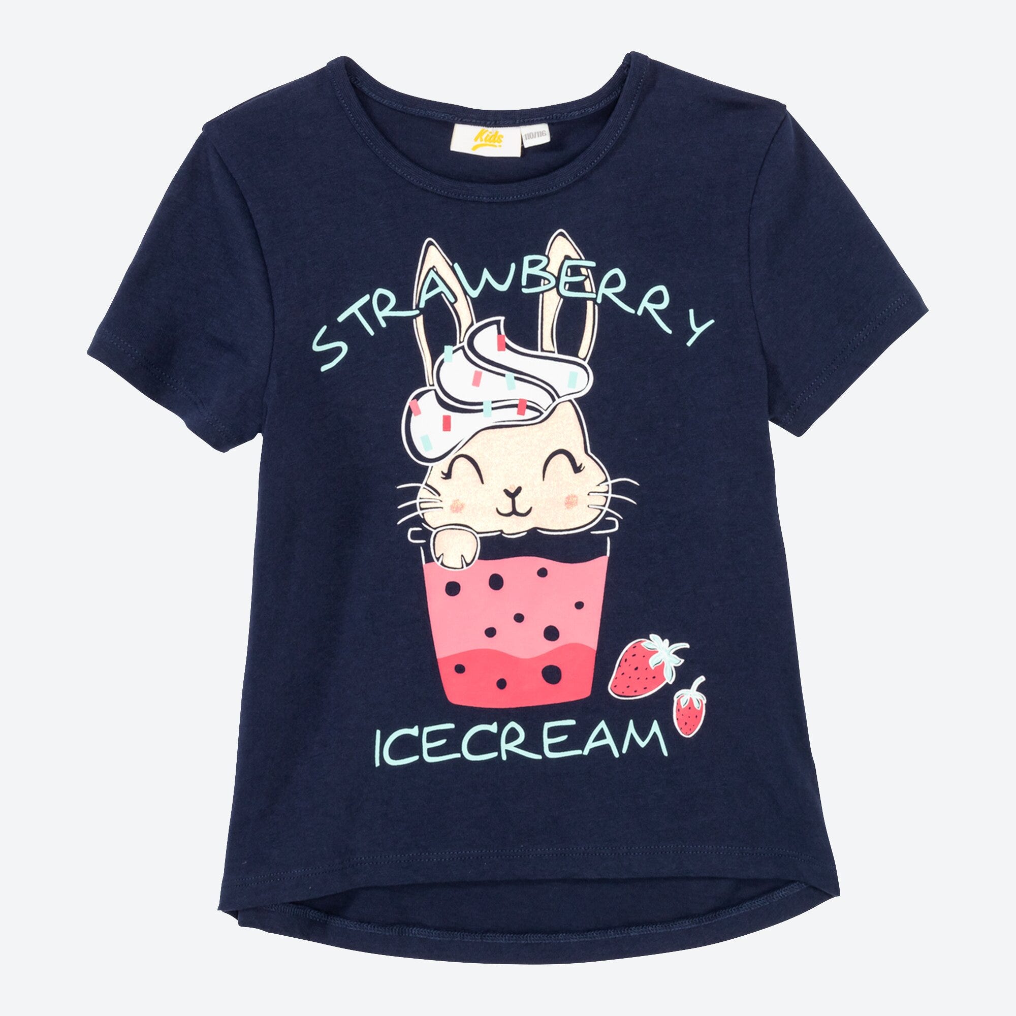 Mädchen-T-Shirt mit Eisbecher-Frontaufdruck