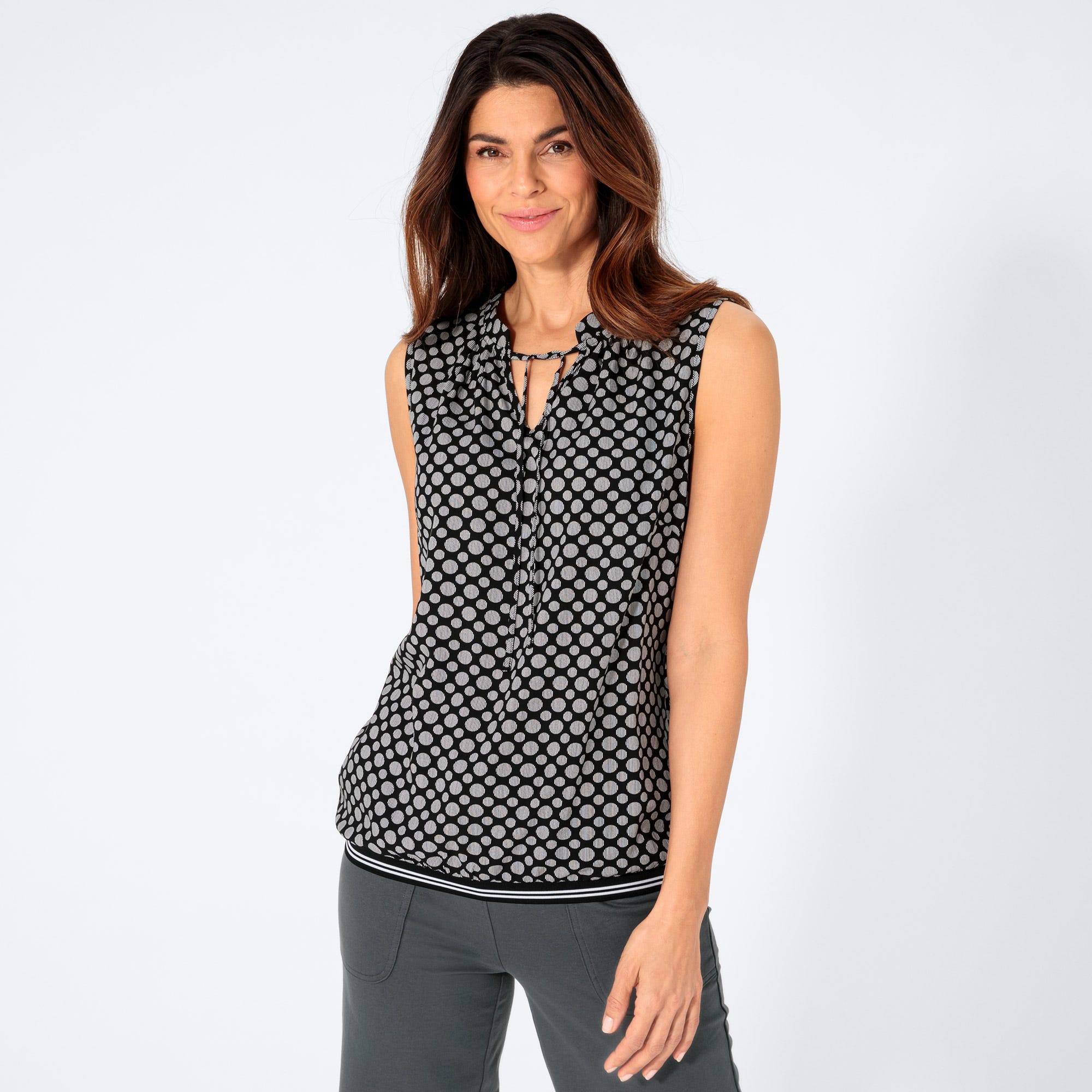 Damen-Bluse mit Punkte-Muster